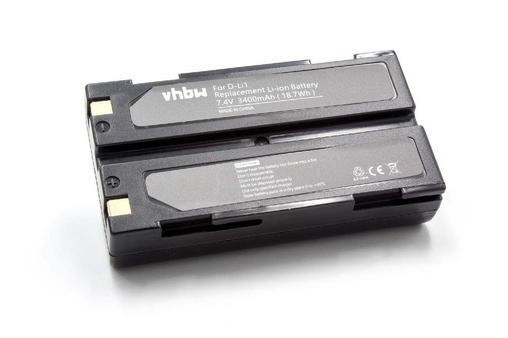 vhbw passend für Pentax 29518, 38403, 46607, 52030, DEP001, D-LI1, DPE004, Kamera-Akku 2600 mAh