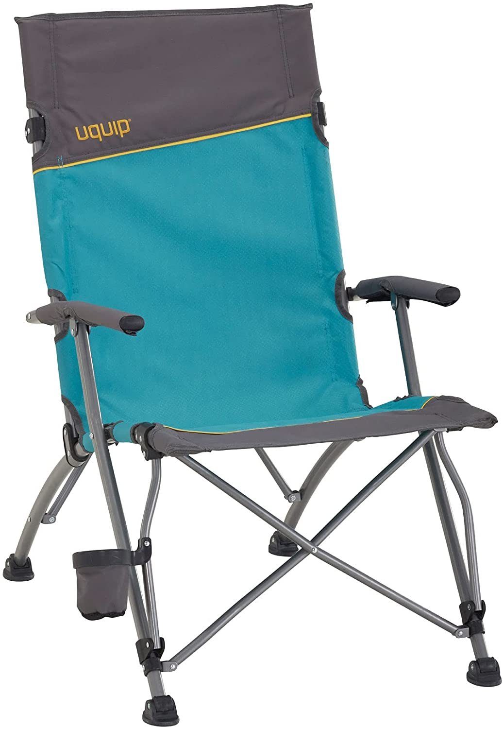 UQUIP Campingstuhl Sidney Campingstuhl - Lounge-Charakter, bis 120 kg Traglast, gepolsterte Armlehnen, hohe Lehne, breite Standfüße