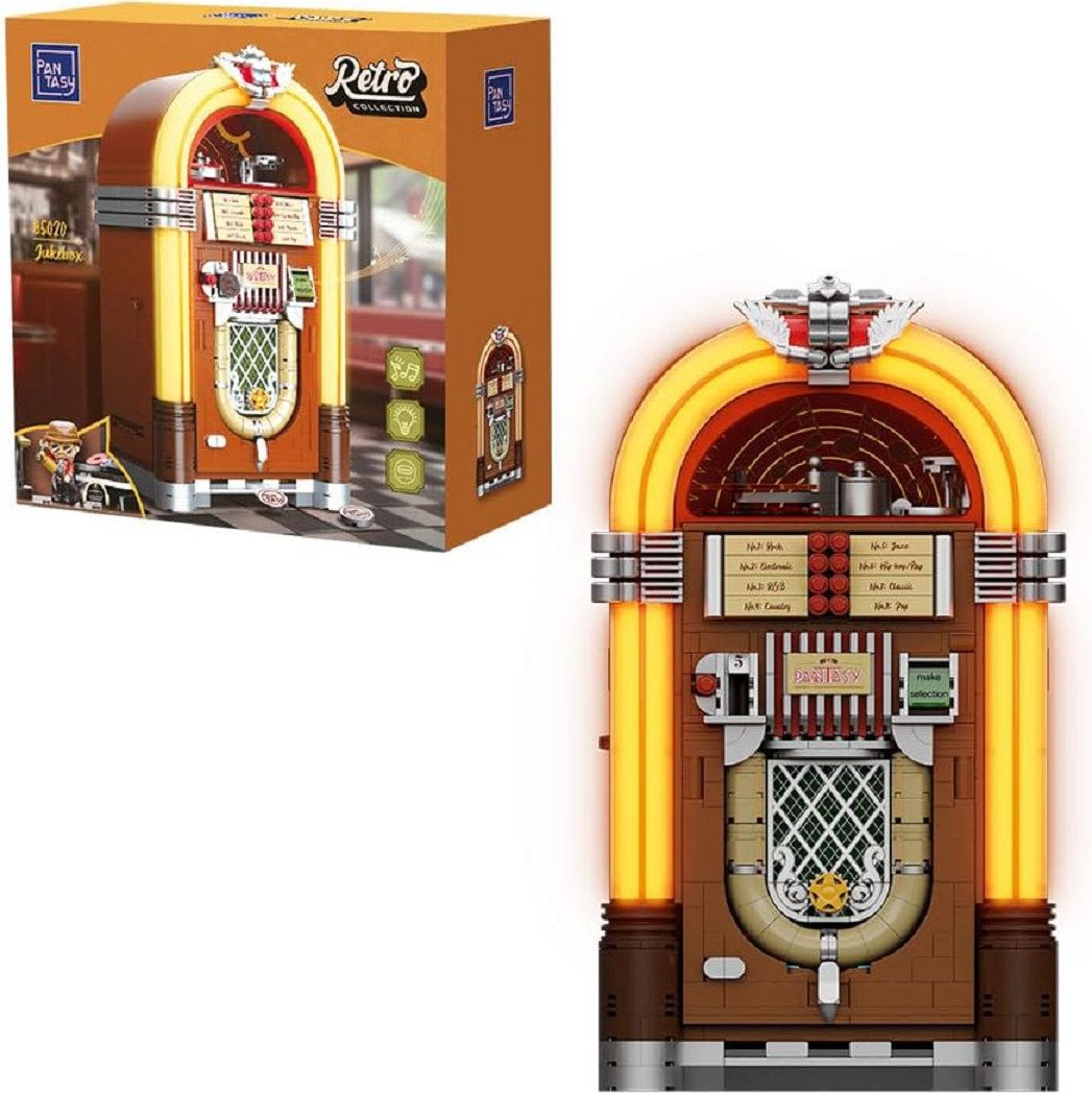 Pantasy Pantasy 85020 Retro Jukebox 1.273 Teile Klemmbausteine Bausteine Konstruktions-Spielset, (1273 St)