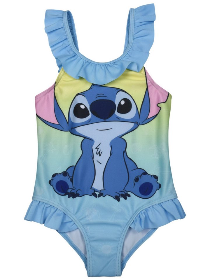 United Labels® Badeanzug Disney Lilo & Stitch Badeanzug mit Rüschen Schwimmanzug Einteiler