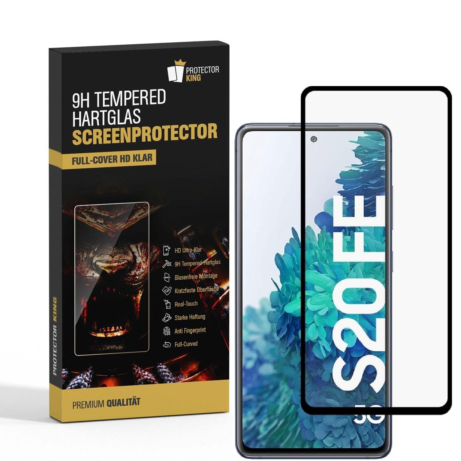 Schutzfolie 6x 9H Panzerglas für Samsung Galaxy S20 FE FULL COVER Displayschutz