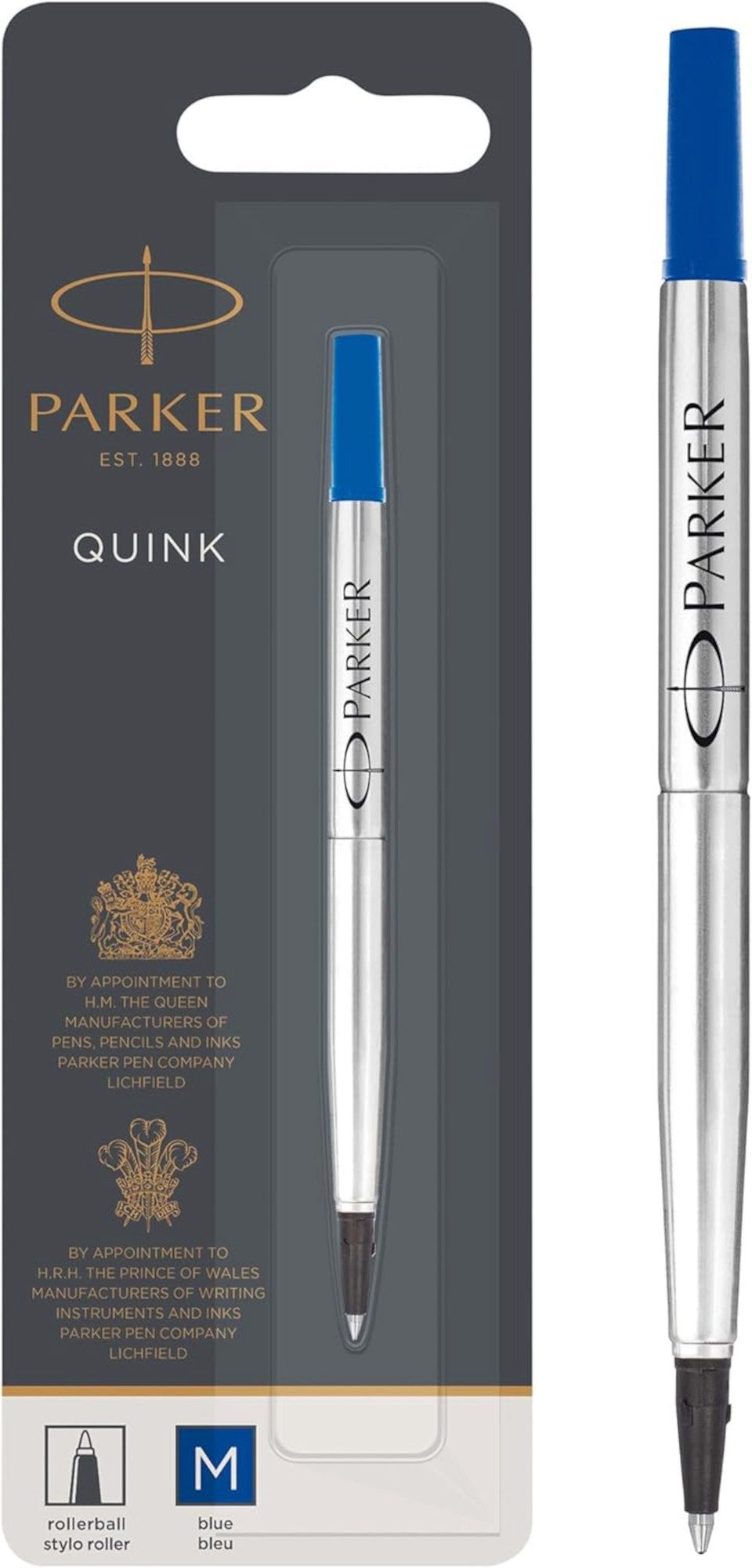 Parker Kugelschreiber PARKER QUINK Rollerballmine M blau – für Rollerball