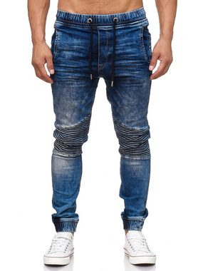 Tazzio Straight-Jeans 16505 Sweat Hose im Biker-Look & Jogger-Stil
