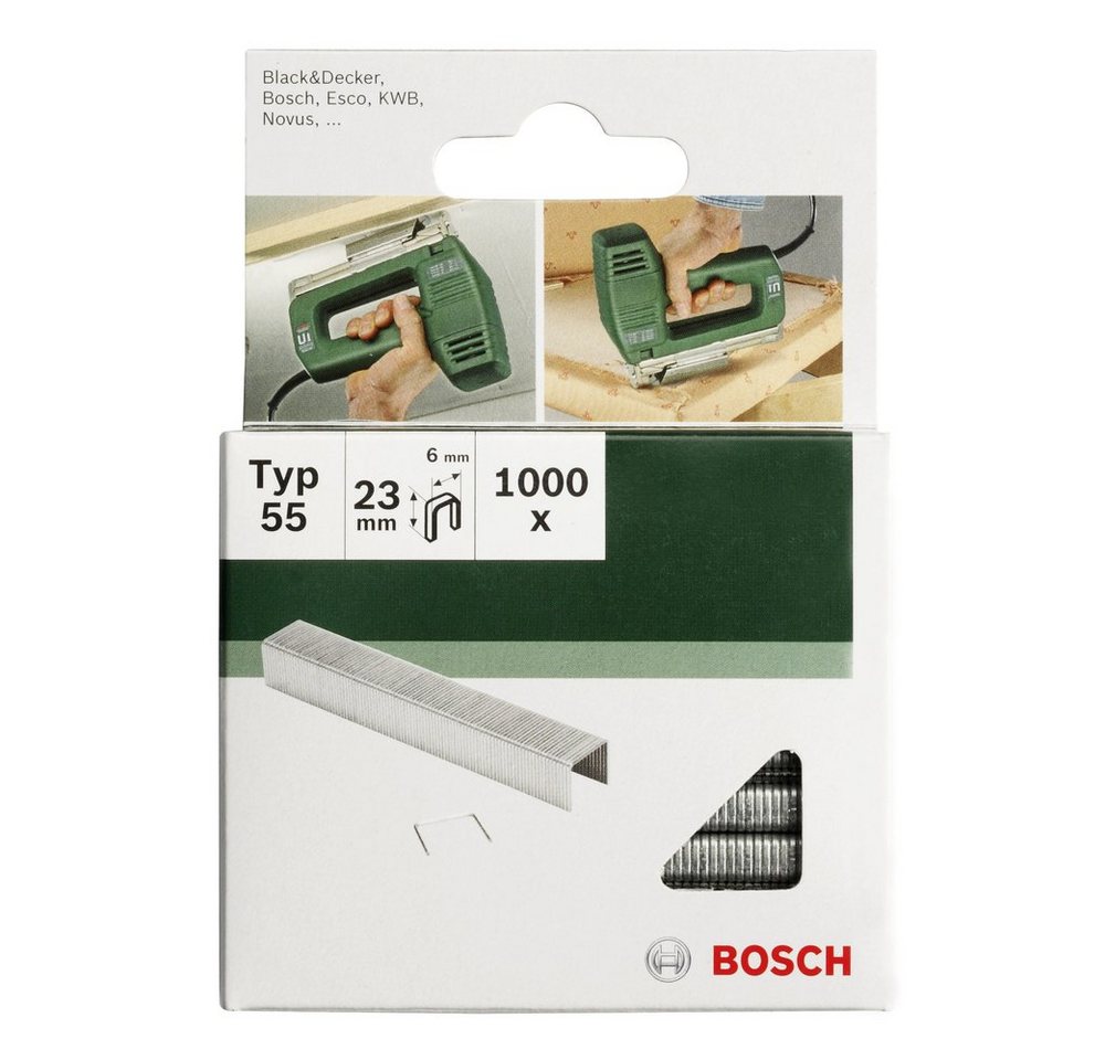 Thumbnail - Bosch Accessories Tackerklammer Bosch Accessories 2609255827 Schmalrückenklammern Typ 55 1000 St.