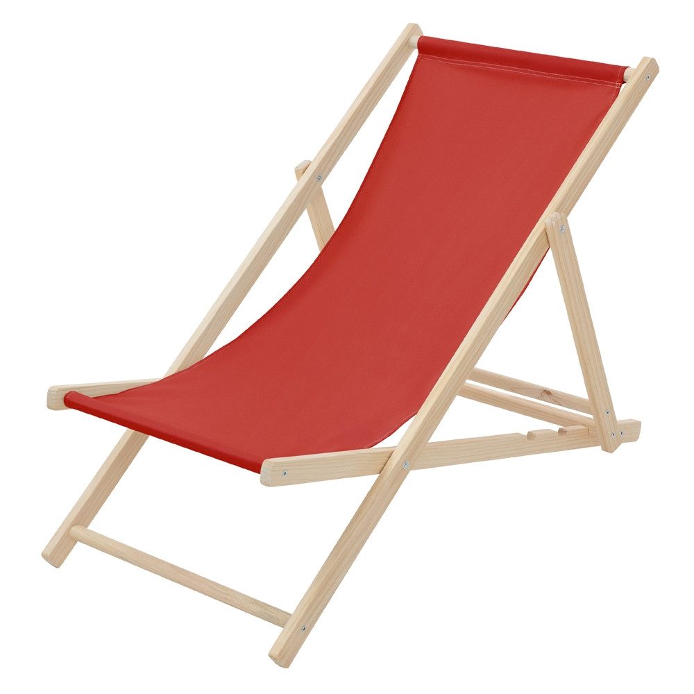 ECD Germany Gartenliege Holz Liegestuhl Beachstuhl klappbarer Strandstuhl Strandliege Liege, 1 St., Sonnenliege mit 3-Fach verstellbarer Rückenlehne Relaxliege bis 120kg