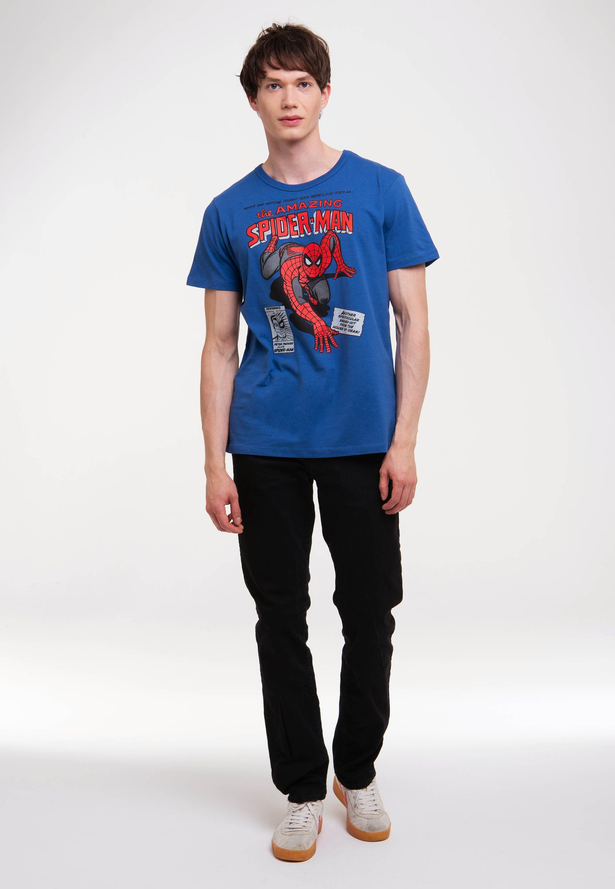 LOGOSHIRT T-Shirt Marvel - Spider-Man mit Merciless lizenziertem Foes Print
