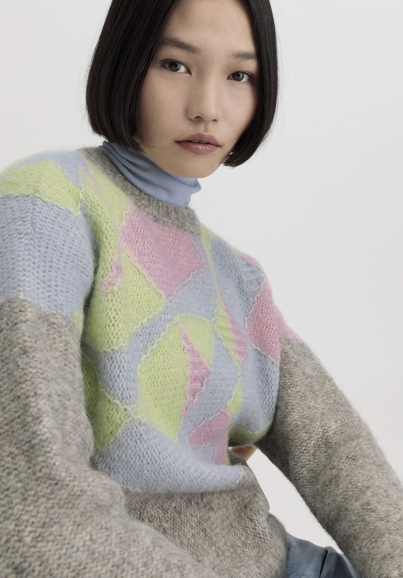 Hessnatur Strickpullover aus reiner Bio-Baumwolle mit Alpaka (1-tlg)