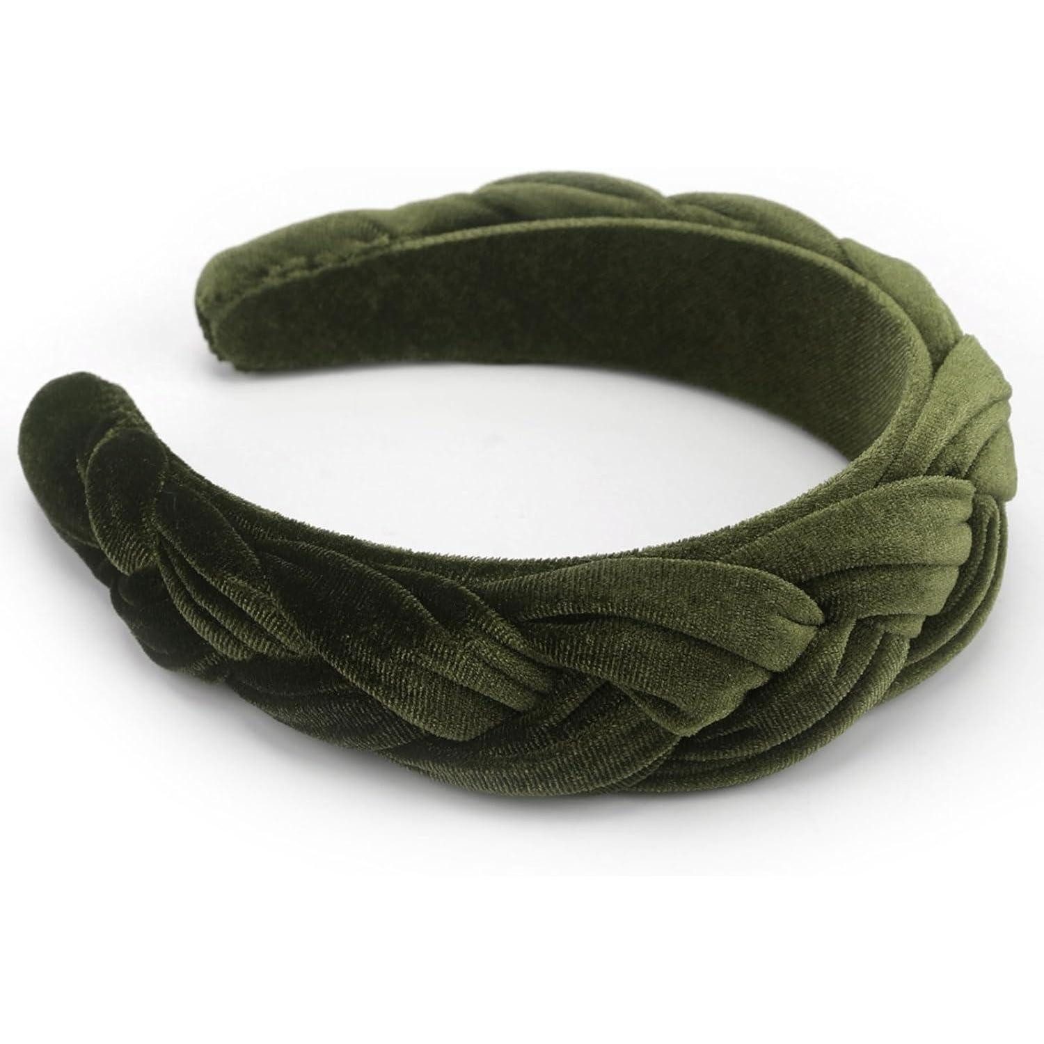 LuxusKollektion Haarreif Samt Geflochtenes Stirnband Trachten Haarreif Vintage Haarband 1Stk
