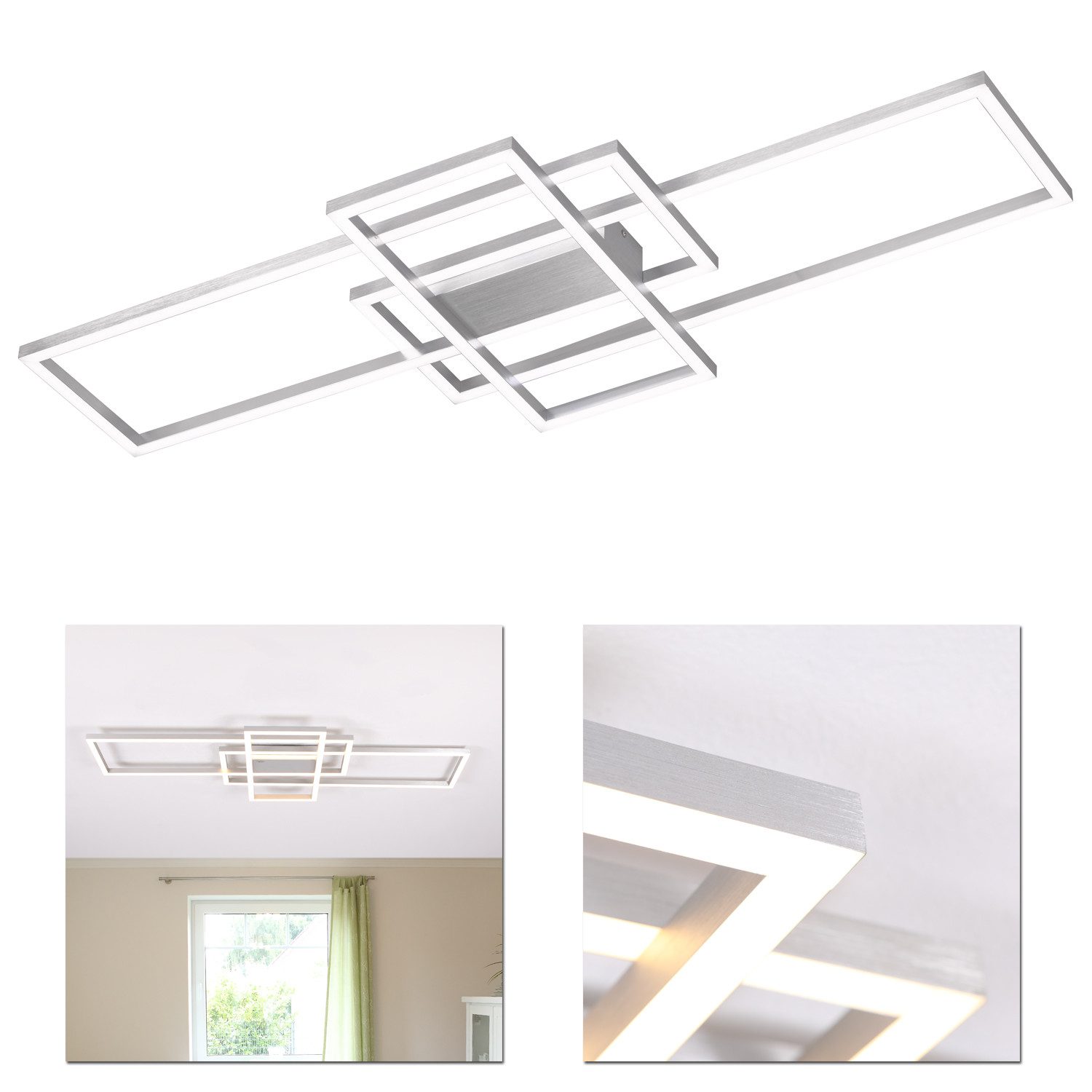 Home4Living LED Deckenleuchte Deckenlampe Wohnzimmerlampe Wofi günstig online kaufen