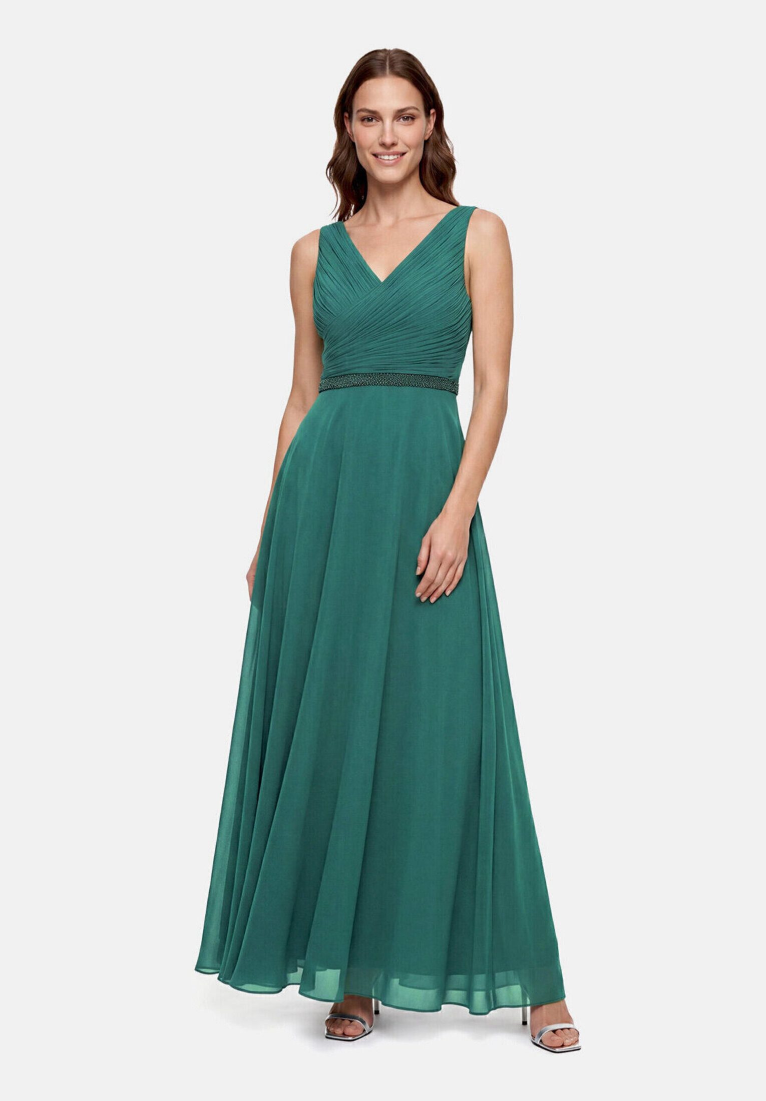 Vera Mont Abendkleid Damen mit Plissee Dekoelemente