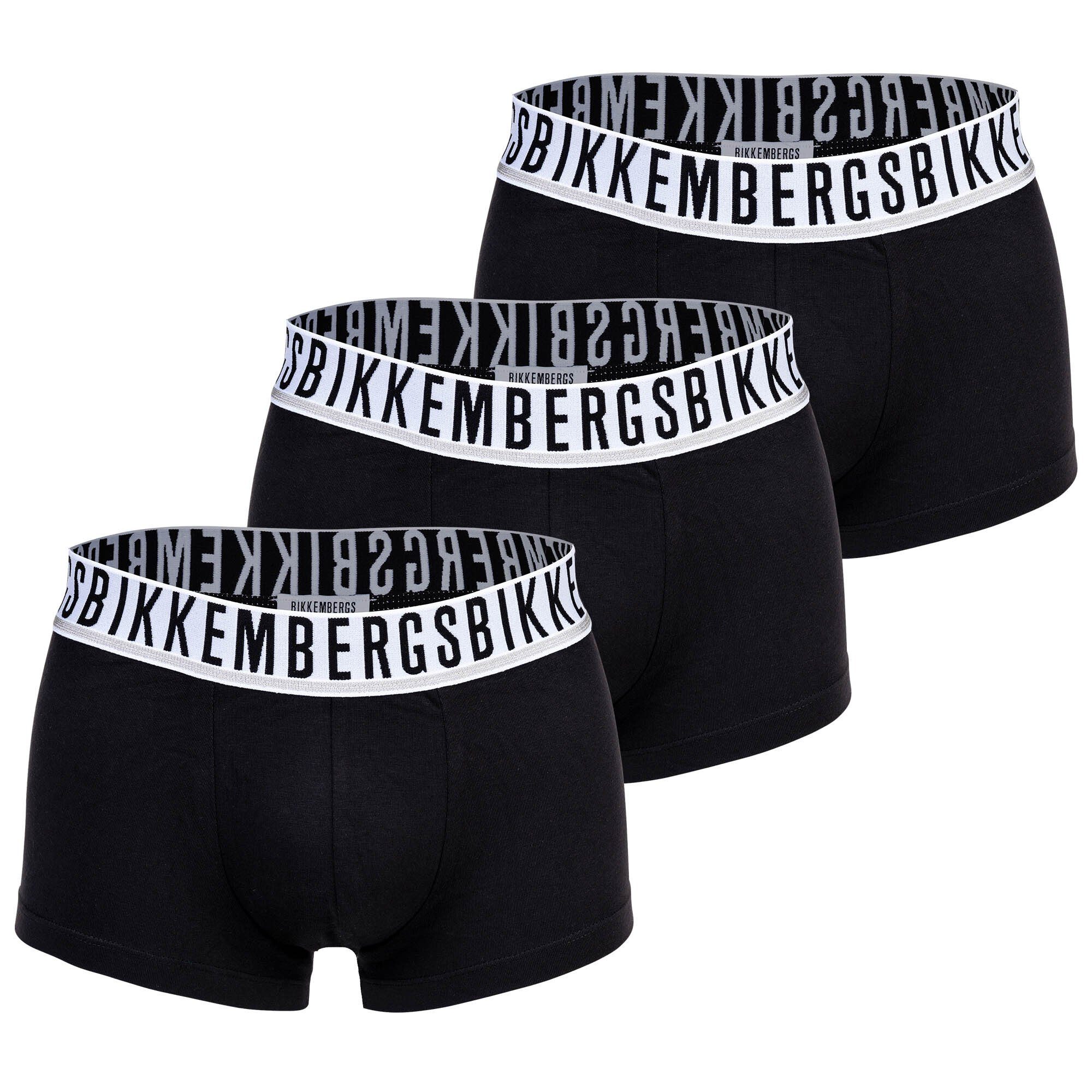 Bikkembergs Boxer Herren Boxershorts, 3er Pack - TRI-PACK TRUNKS Schwarz