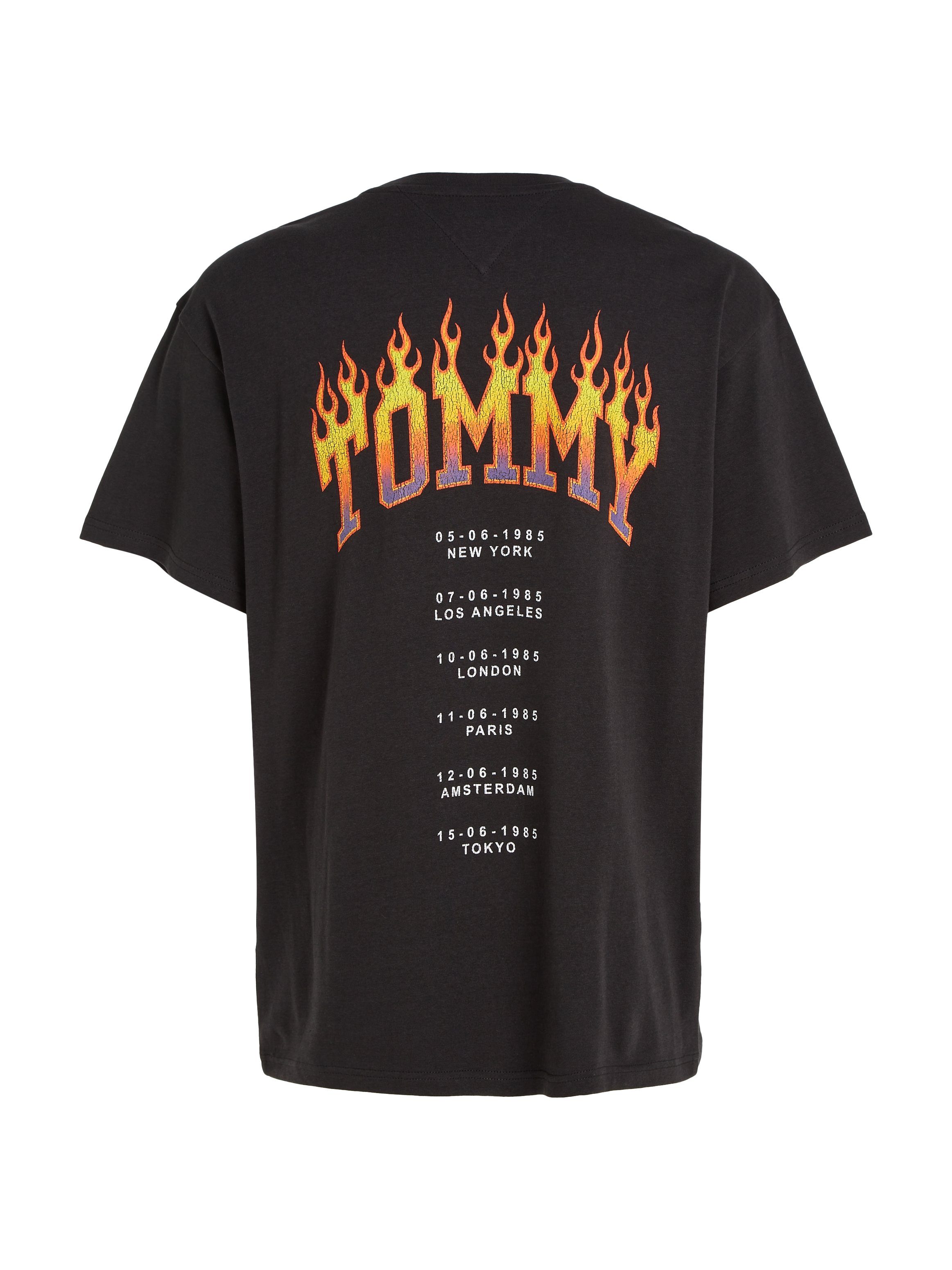 Tommy Jeans T-Shirt TJM Black RLX FLAME VINTAGE TEE