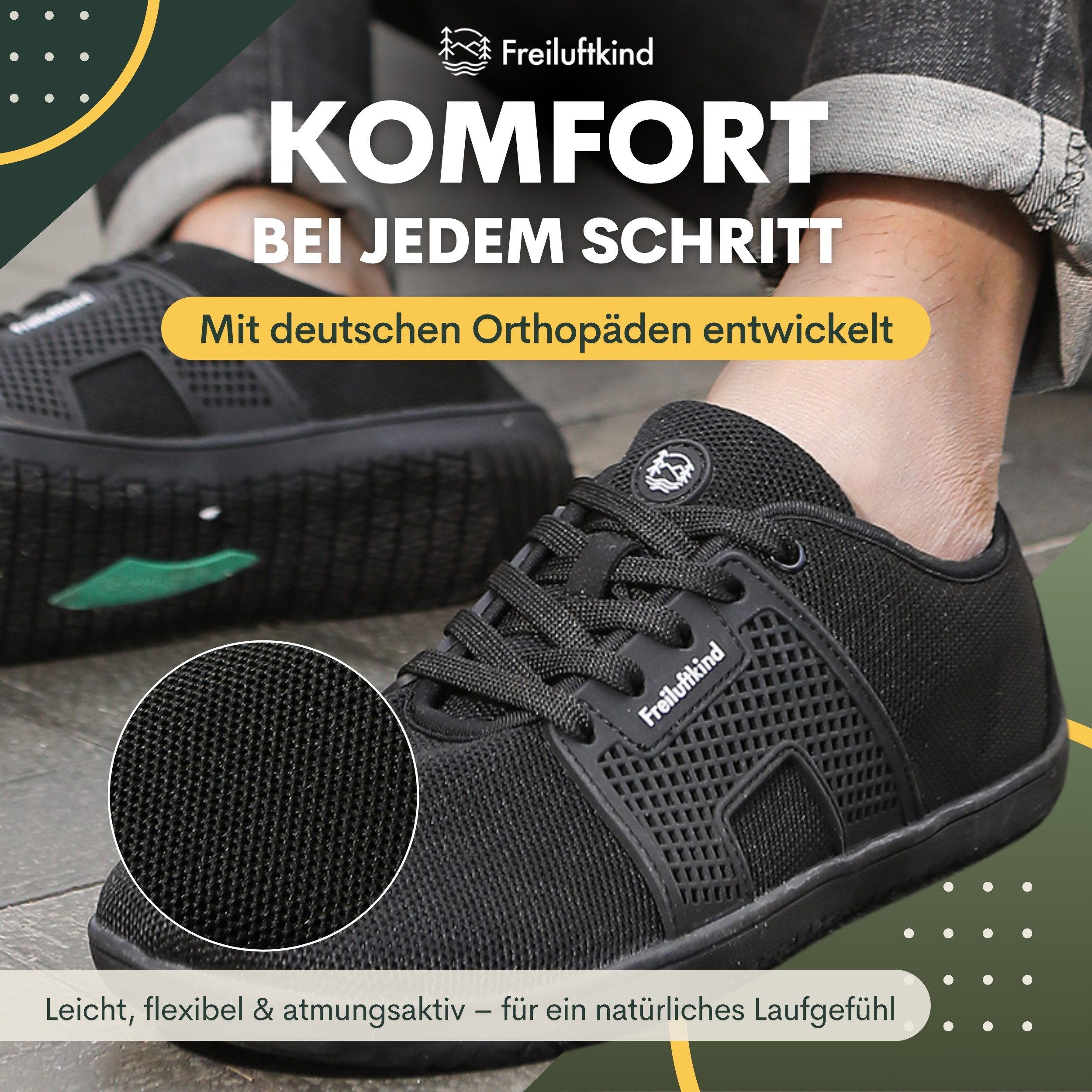 Freiluftkind Hokkaido – gesunde Barfußschuhe Sneaker - Entlastung für Gelen günstig online kaufen