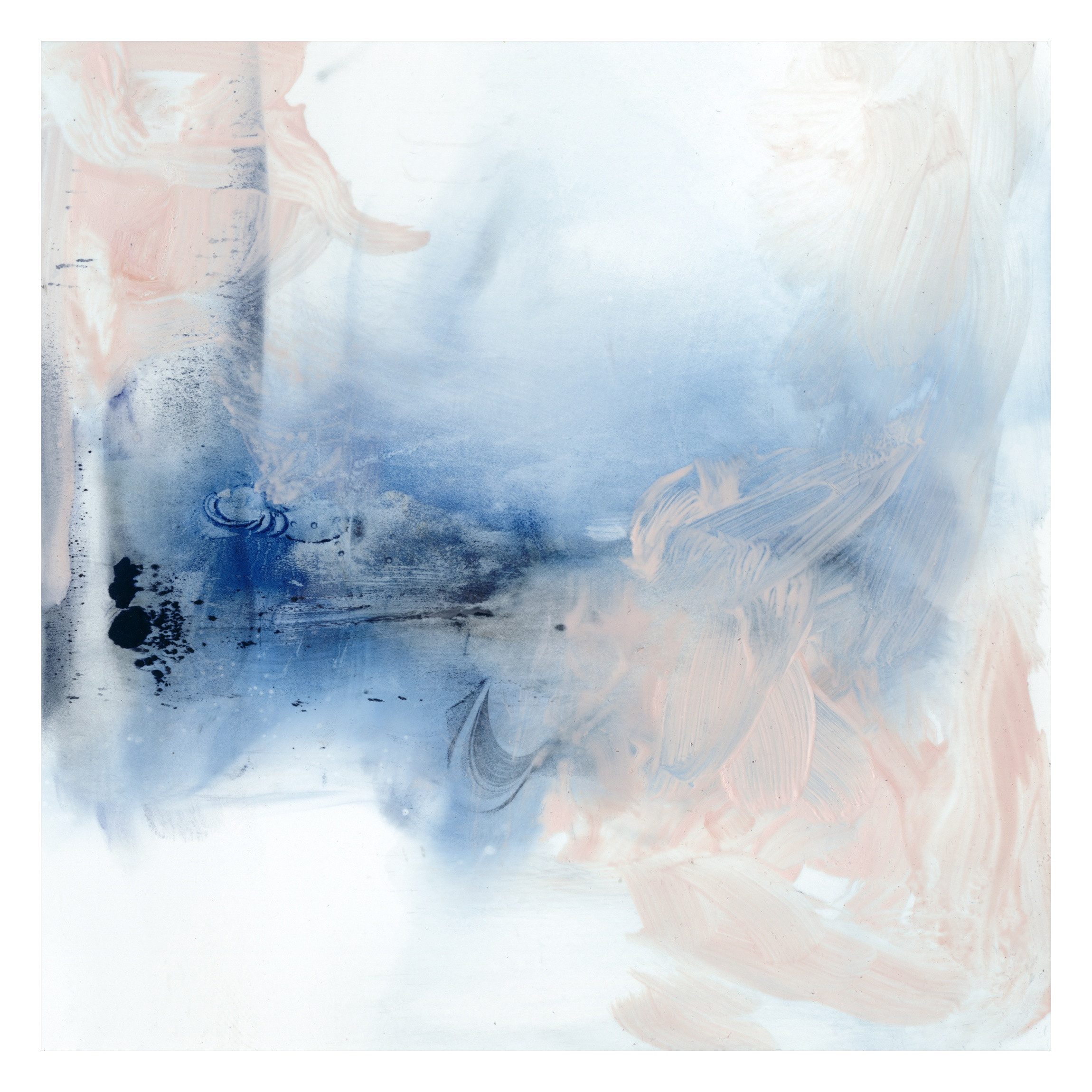 Bilderdepot24 Vliestapete Abstrakt Abstrakt Blau Rosa Aquarell Tapete Wanddeko Modern Kunst, Glatt, Matt, (Vliestapete inkl. Kleister oder selbstklebend), Wohnzimmer Schlafzimmer Küche Flur Fototapete Motivtapete Wandtapete
