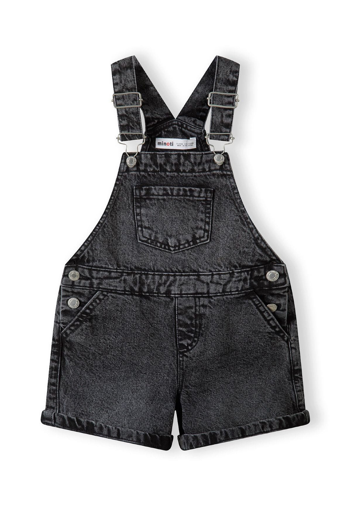 MINOTI Latzhose für Mädchen aus Denim kurzes Bein