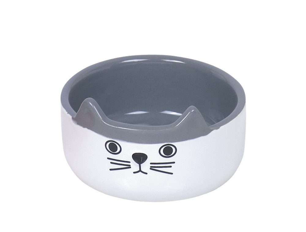 Nobby Katzen-Futterautomat Nobby Katzen Keramik Napf Cat Face weiß 160 ml Ø