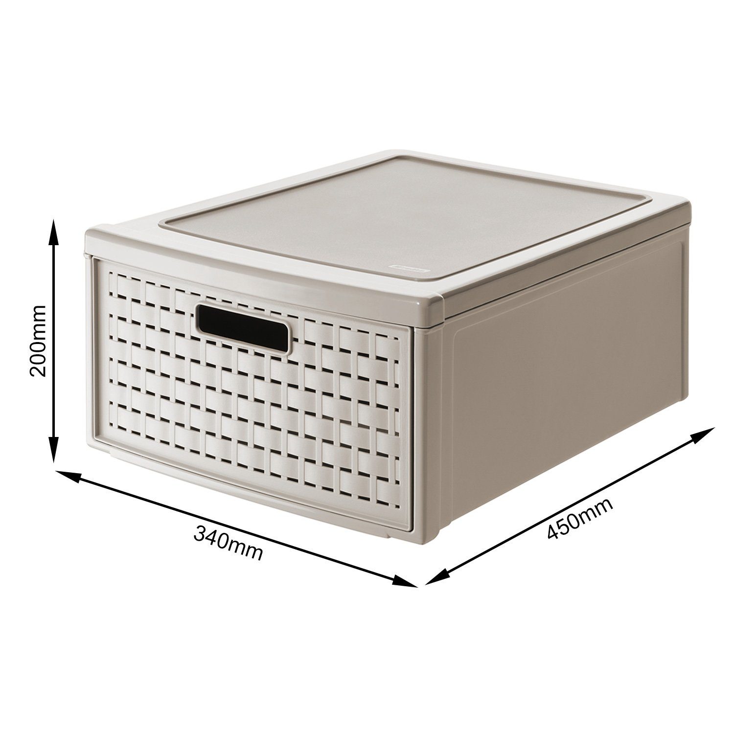 ROTHO Aufbewahrungsbox 3er-Set Schubladenbox COUNTRY 19l