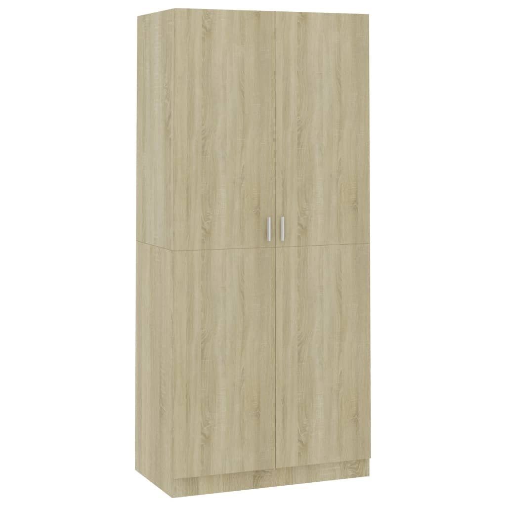 in cm) Türen (LxBxH: 2 Sonoma-Eiche Kleiderschrank 52x90x200 möbelando 299899 mit