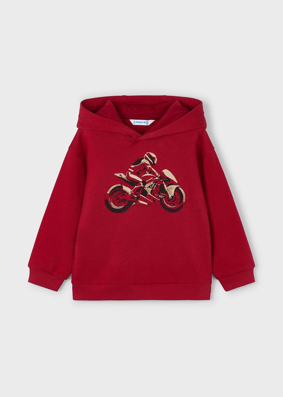 Mayoral Kapuzensweatshirt Jungen Kapuzen-Sweatshirt mit Grafikprint Motorrad (440766)