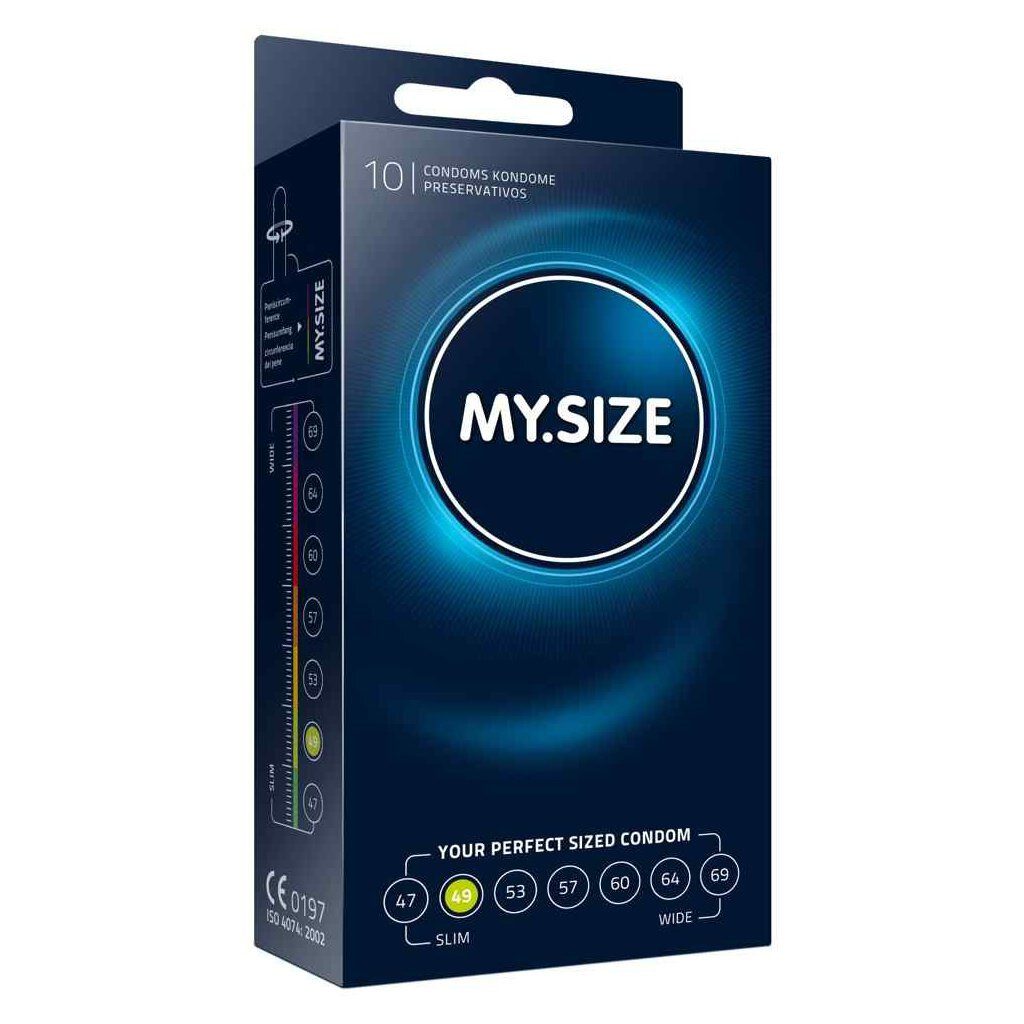 MY.SIZE Kondome MY.SIZE Pro 49 mm 10er, 1 St., hauchdünn, Vegan. Allergenarm