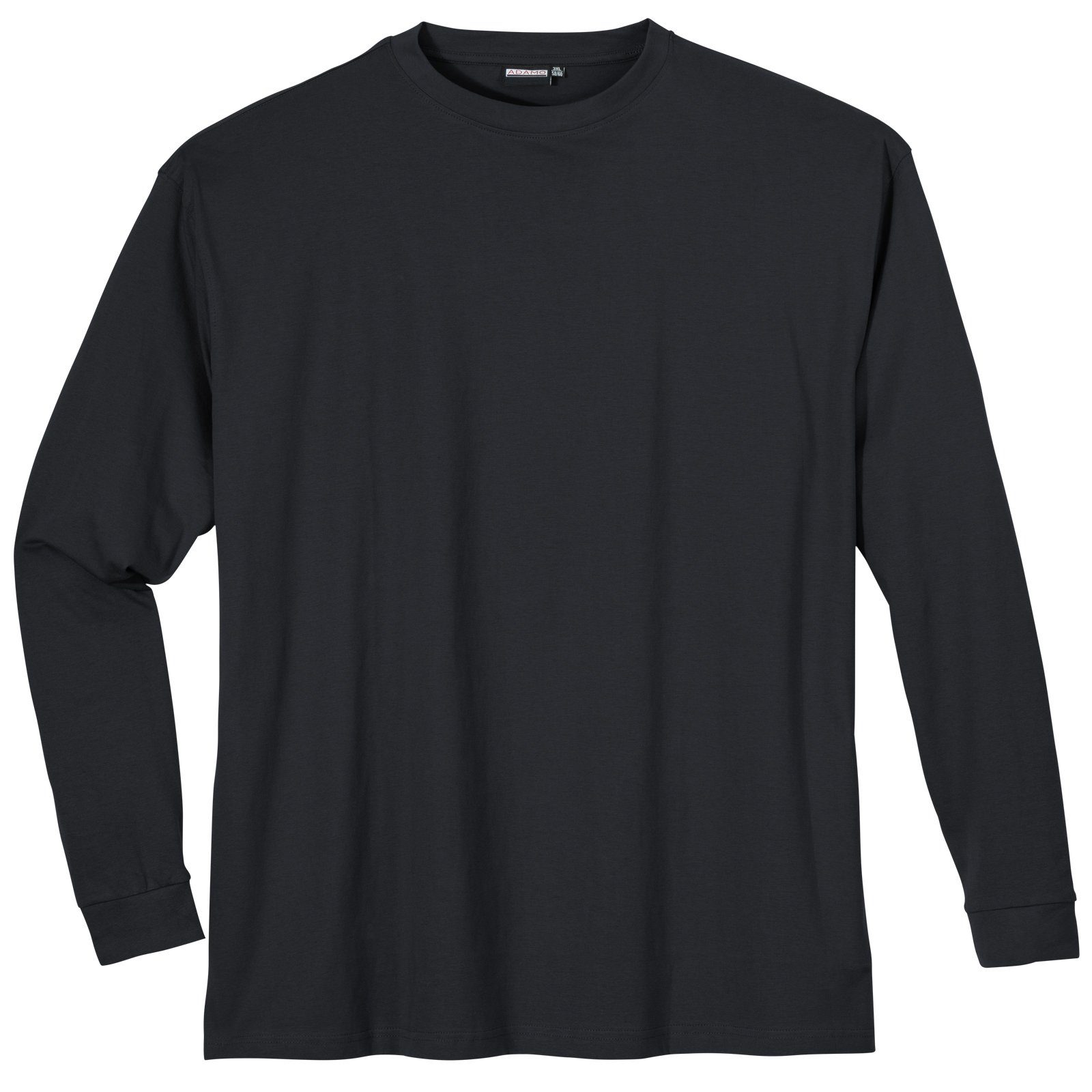 ADAMO Sweater Übergrößen Herren Langarmshirt schwarz Adamo