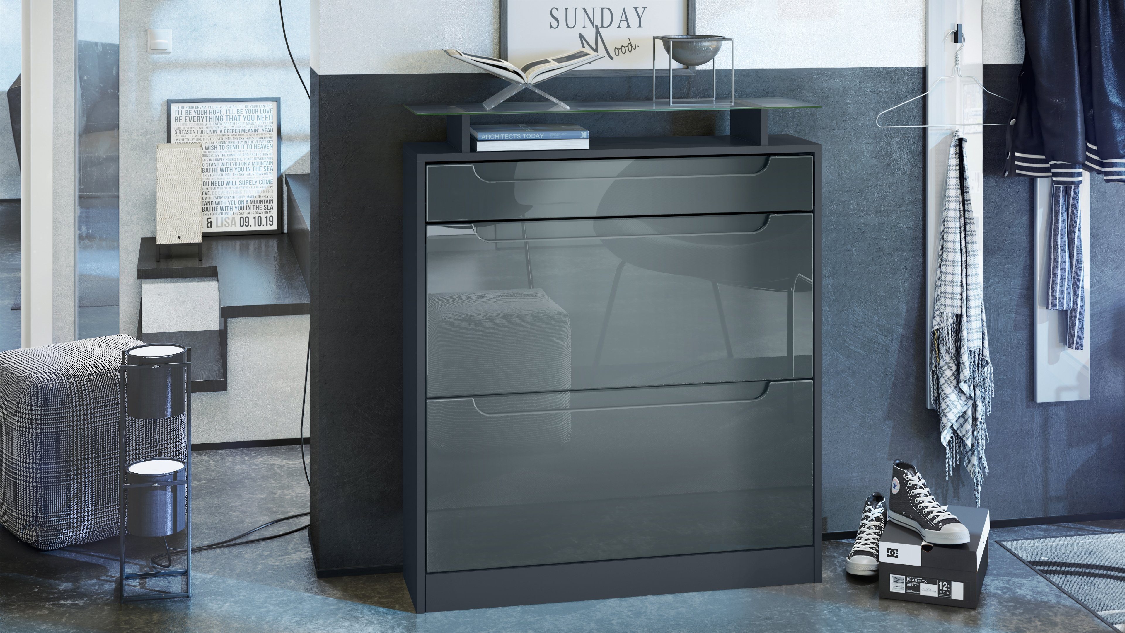 Vladon Schuhschrank Fiesta (Schuhkipper für 16 günstig online kaufen