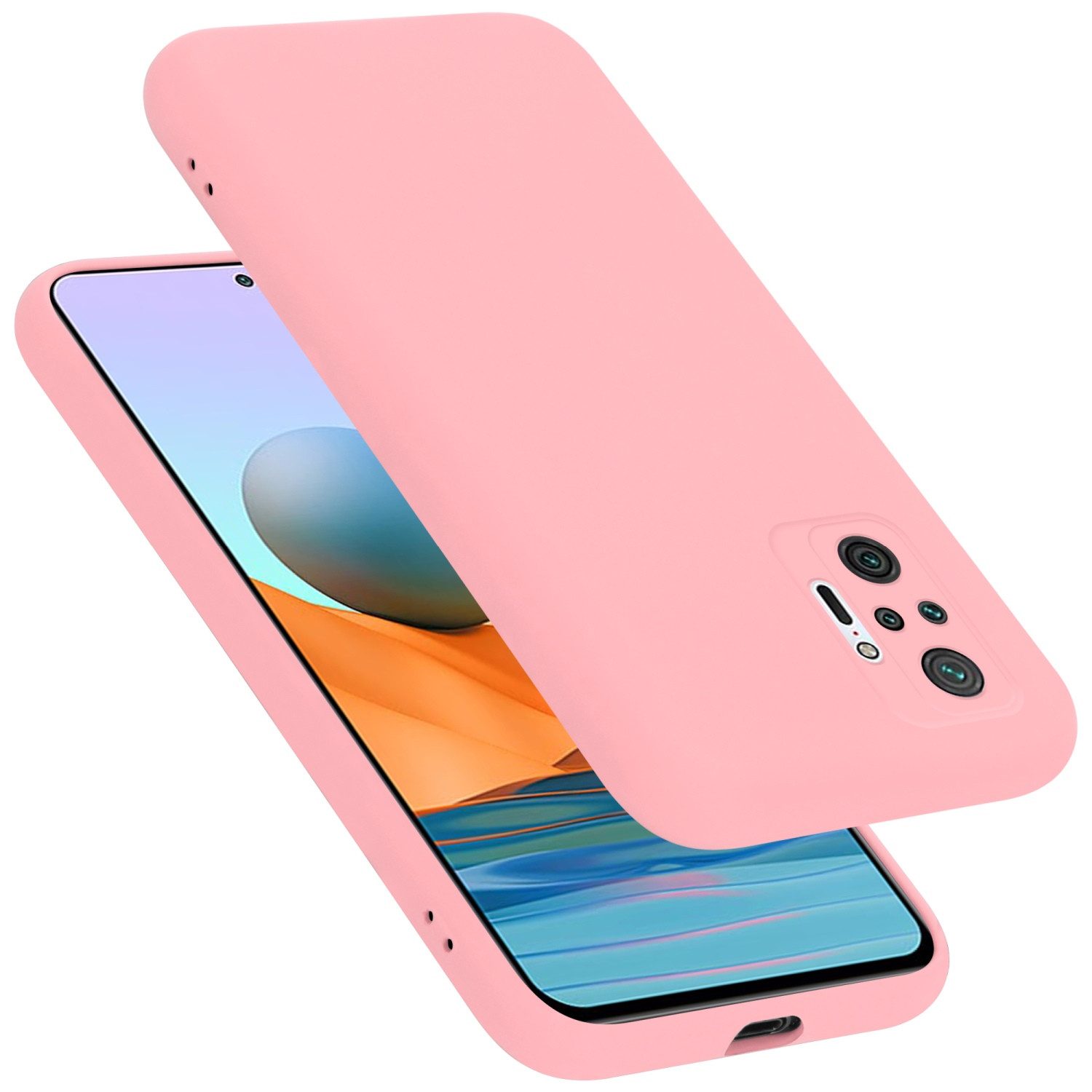 Cadorabo Handyhülle für Xiaomi RedMi NOTE 10 PRO Hülle Xiaomi RedMi NOTE 10 PRO, Flexible Hülle TPU Silikon Schutzhülle Back Cover Case
