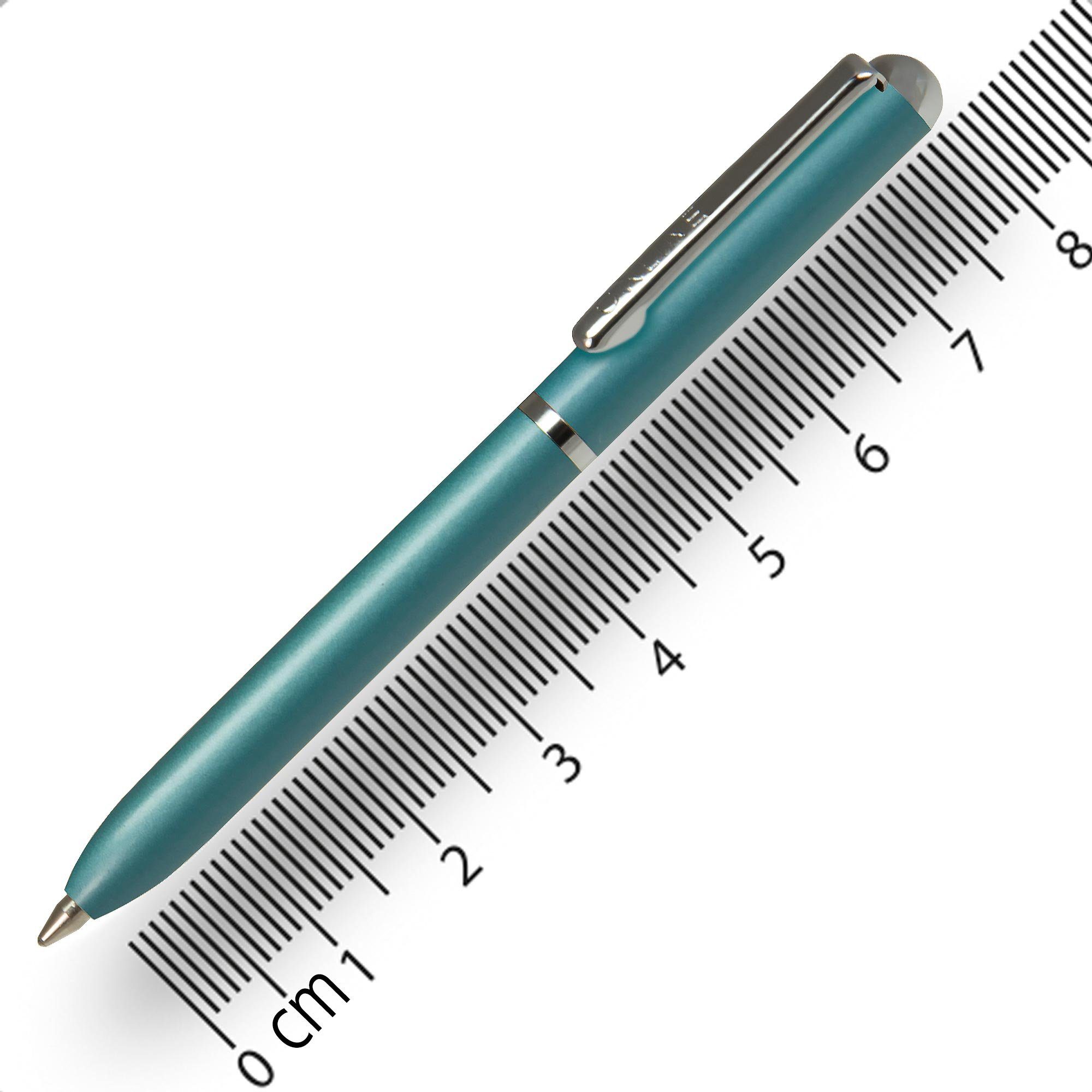 Online Pen Kugelschreiber Mini Portemonnaie Drehkugelschreiber, incl. Standard D1-Qualitätsmine, schwarzschreibend Türkis