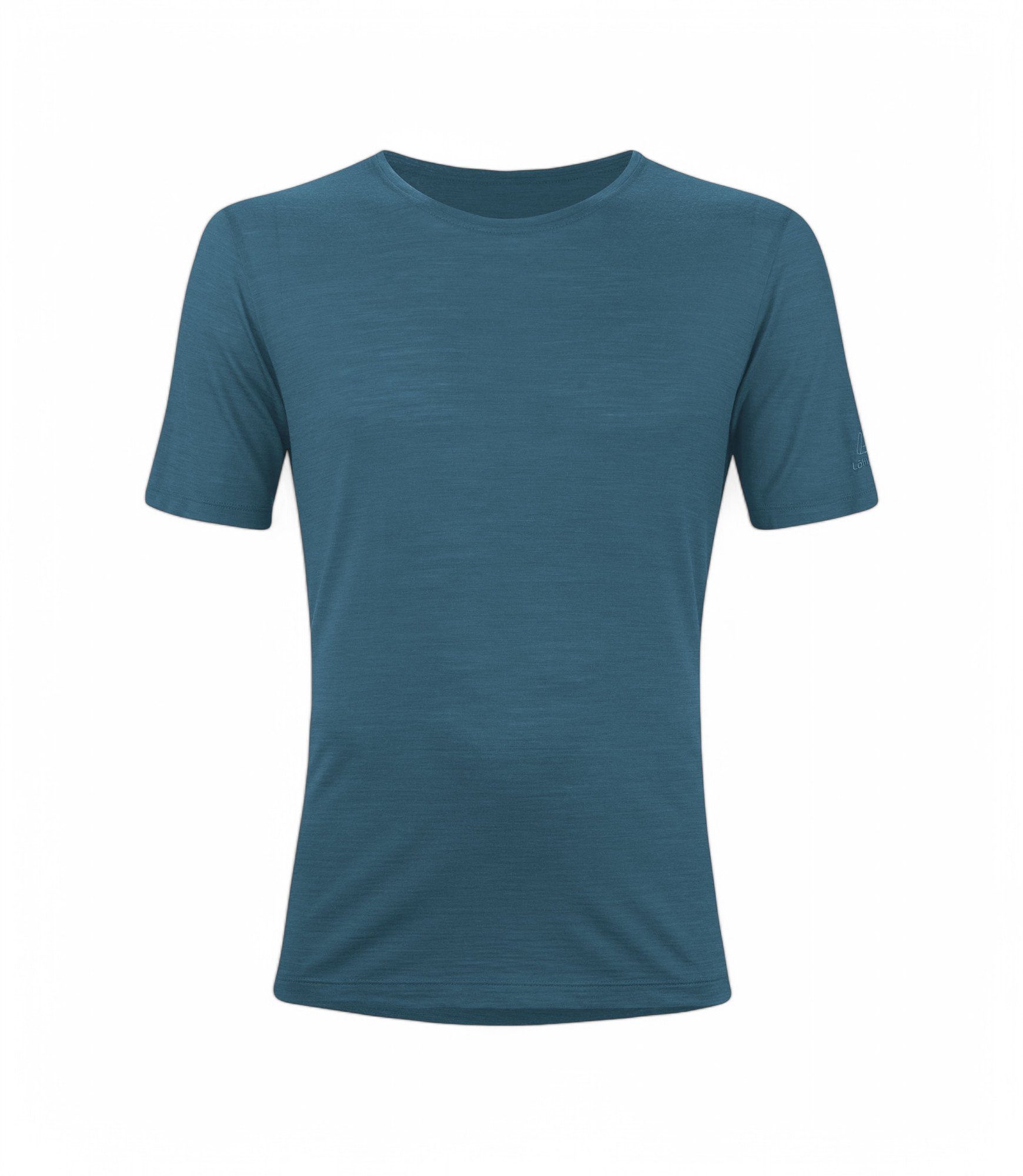Löffler T-Shirt Wander-/Freizeit Merino-Tencel (Merinowolle, atmungsaktiv) petrolblau