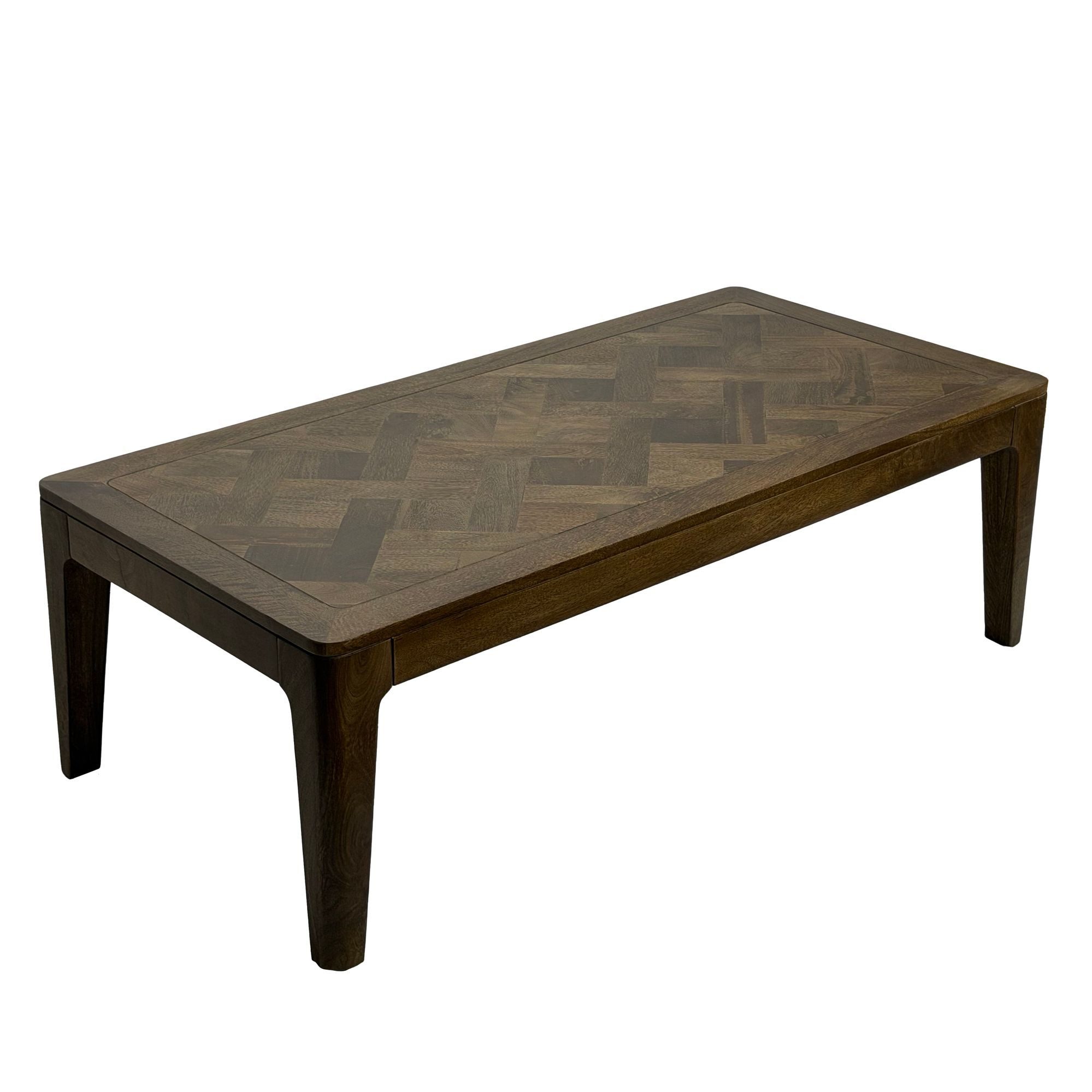 Wohnling Couchtisch WL7.588 Sofatisch Walnuss-Finish 120cm Wohnzimmertisch Loungetisch (Warme Holzoptik mit natürlicher Maserung), Zeitloses Design für stilvolle Wohnräume