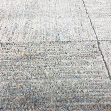 Teppich Wohnzimmer Teppich – quadratisches Muster – in grau, Carpetia, rechteckig, Höhe: 12 mm