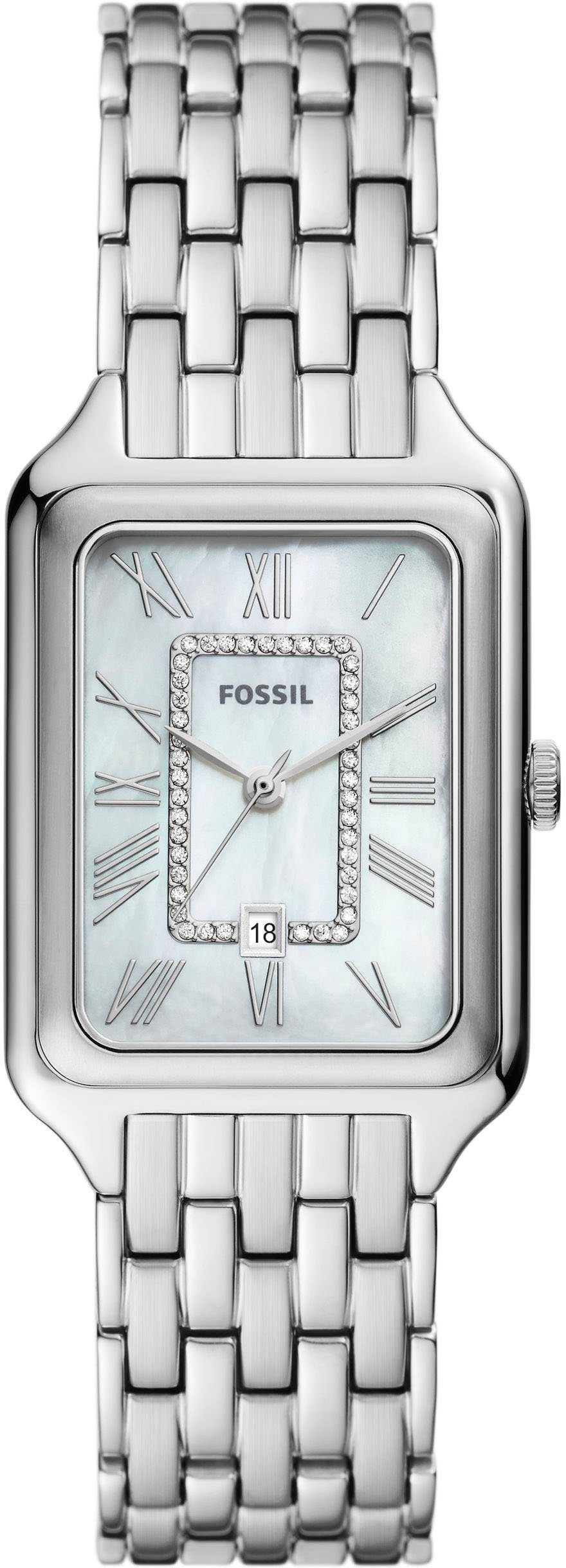 Fossil Quarzuhr RAQUEL, ES5306, Armbanduhr, Damenuhr, Datum, analog