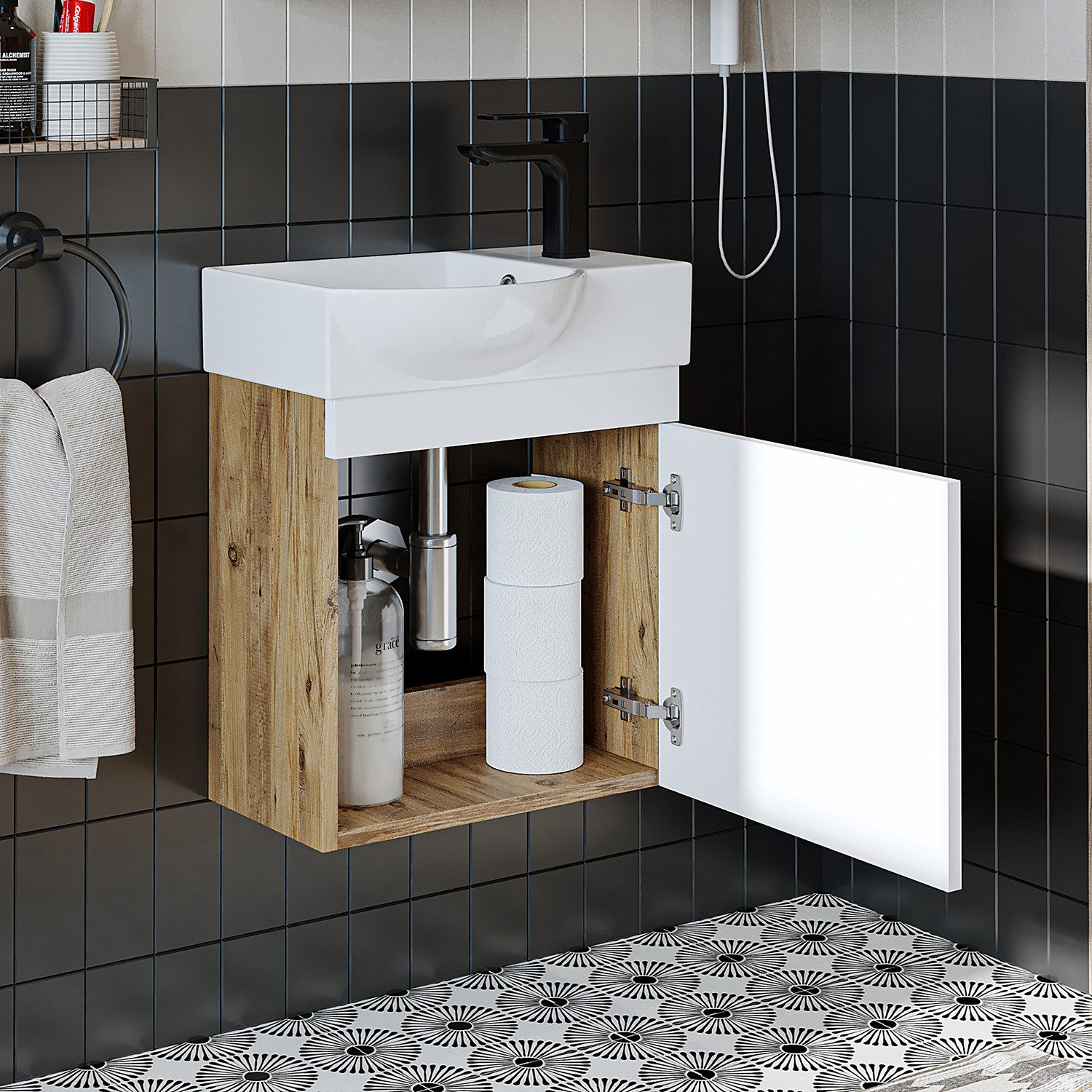 Roomart Badmöbel-Set PUNTO-SET, (Badmöbelset Unterschrank mit günstig online kaufen