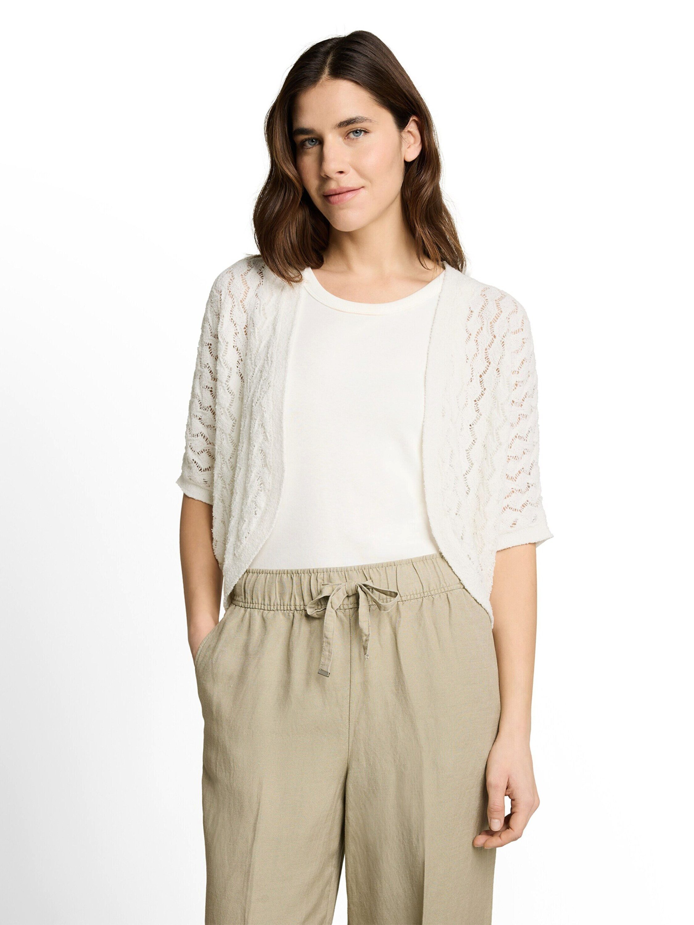 TOM TAILOR Strickjacke (1-tlg) Lochmuster