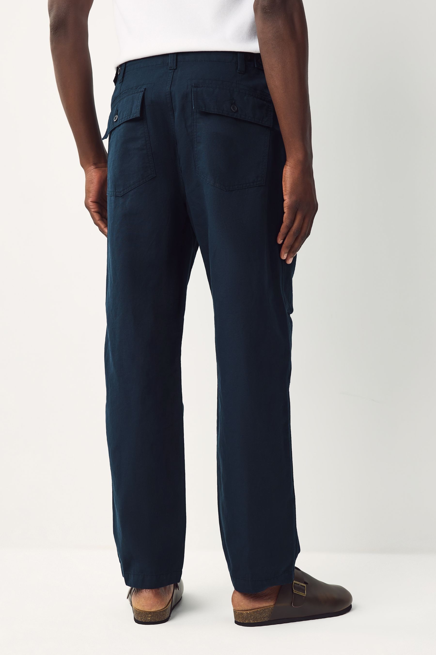 Next Leinenhose Relaxed Fit Hose mit Tasche aus Baumwolle + Leinen (1-tlg) günstig online kaufen