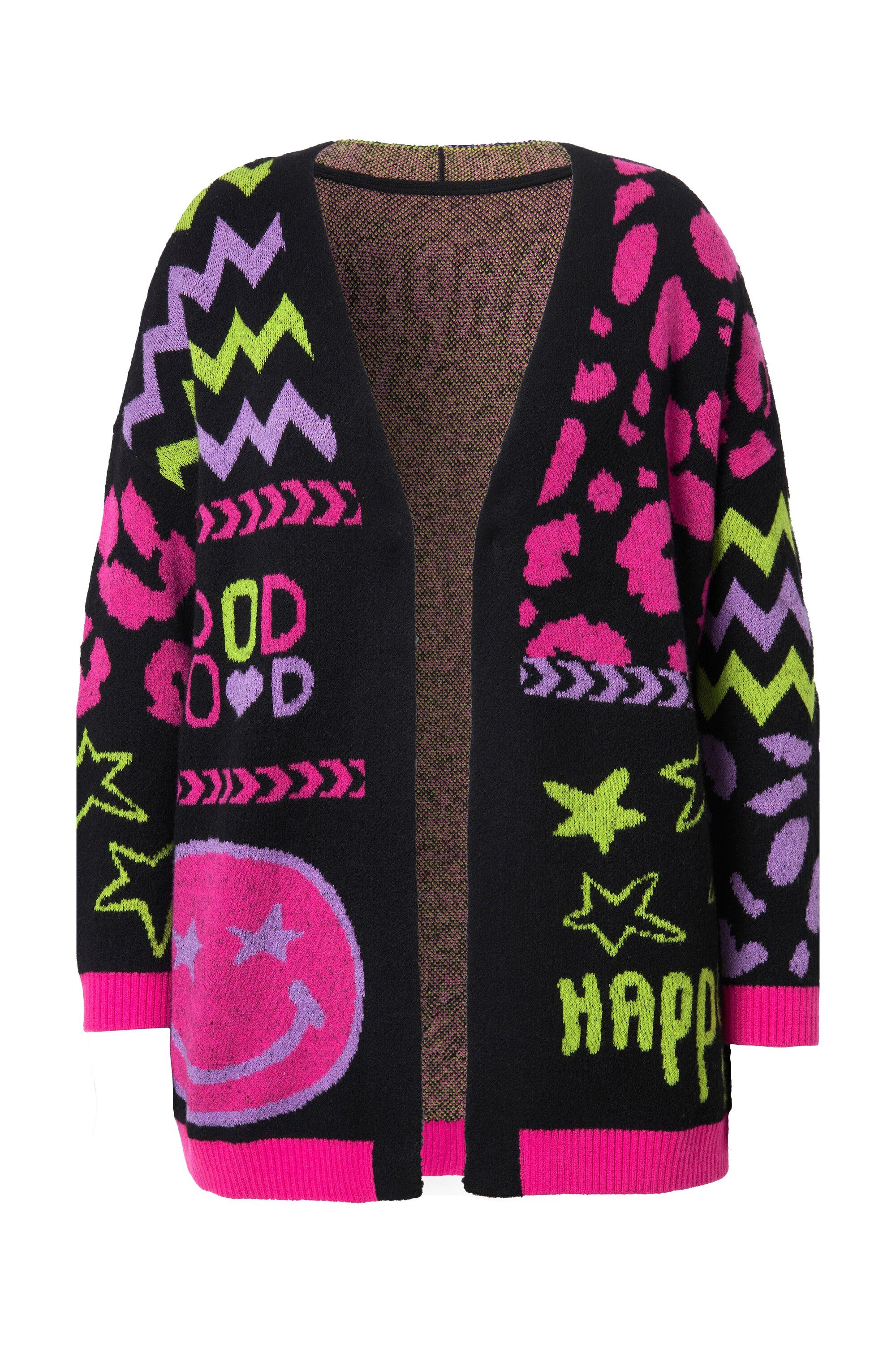 Angel of Style Strickjacke Long-Strickjacke Smiley-Mustermix offene Form günstig online kaufen