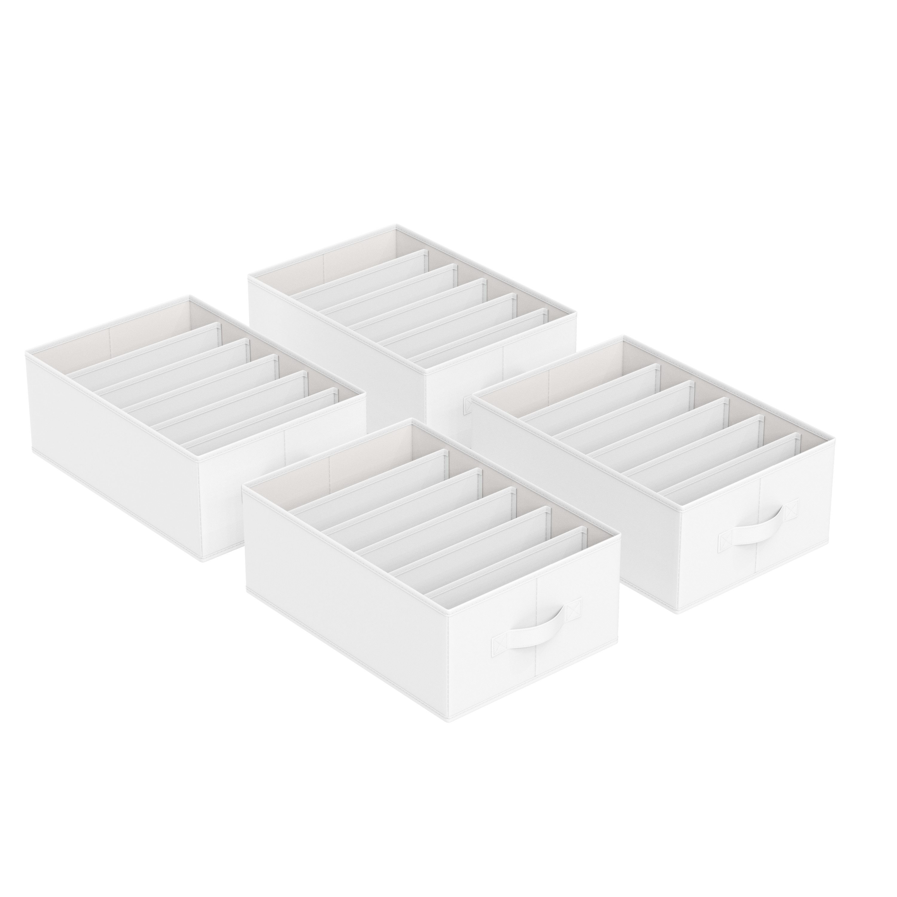 SONGMICS Aufbewahrungsbox Kleiderschrank-Organizer (4 St., Aufbewahrungsbox günstig online kaufen