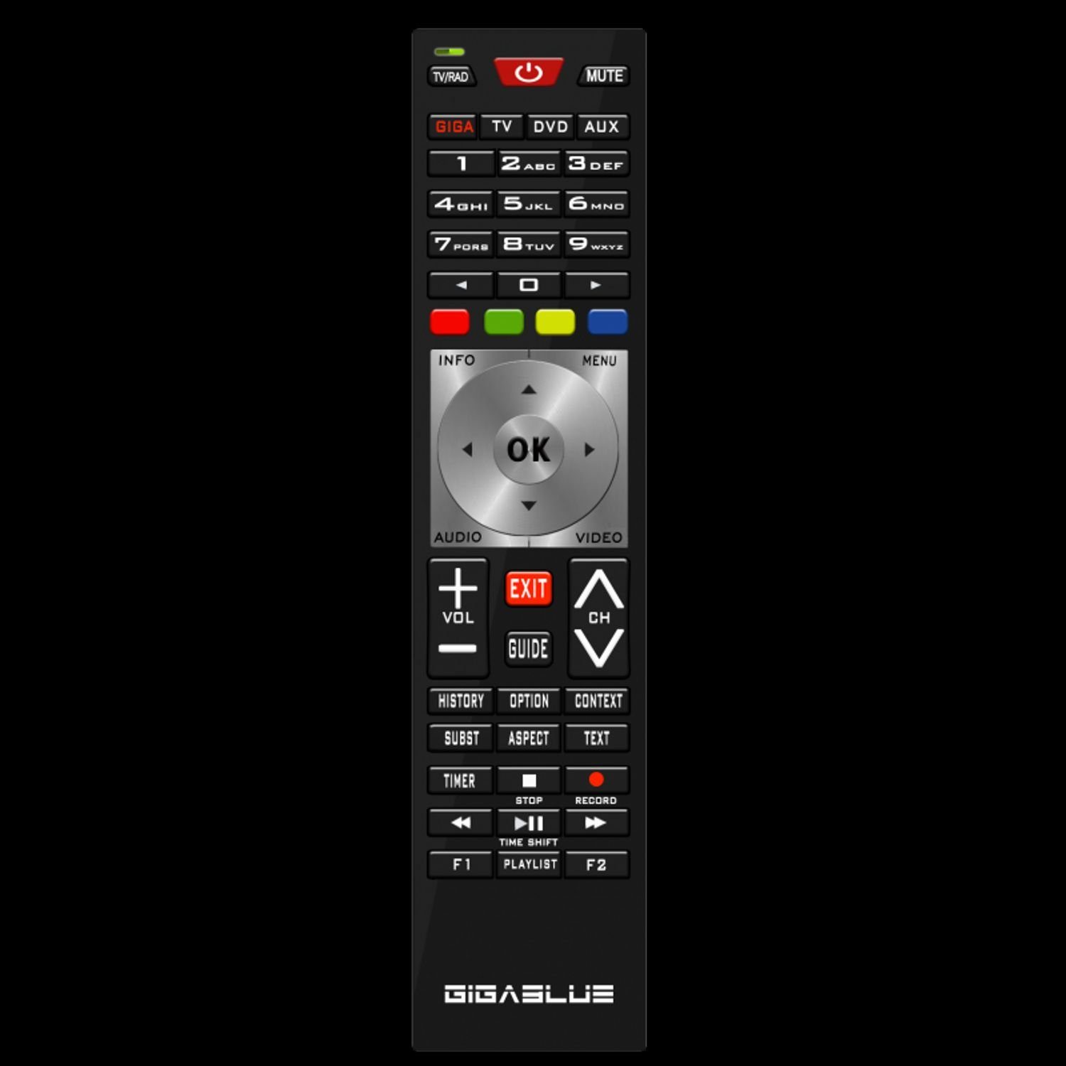 Gigablue Remotecontrol V2 Universal Fernbedienung 4K Fernbedienung