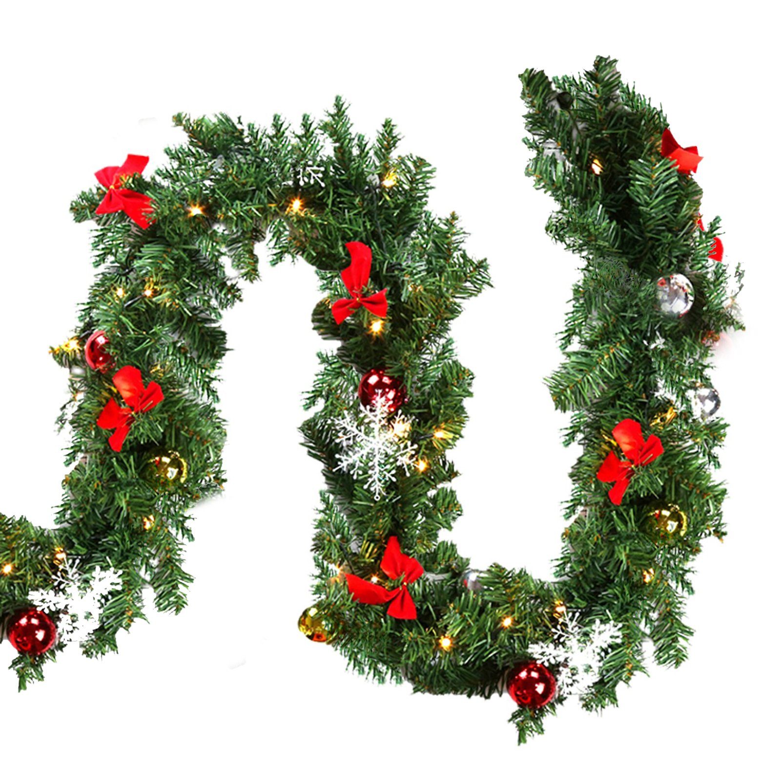 Kunstgirlande Weihnachtsgirlande 5m Tannengirlande Girlande LED günstig online kaufen