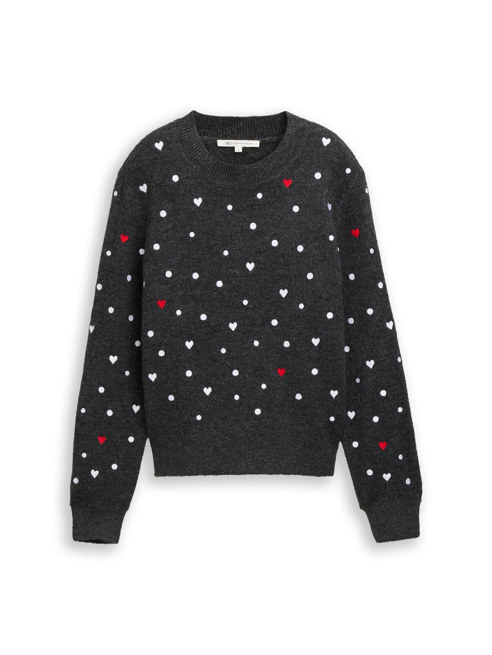 TOM TAILOR Denim Strickpullover Pullover & Strickjacken Relaxed Fit Strickpullover mit Stickereien