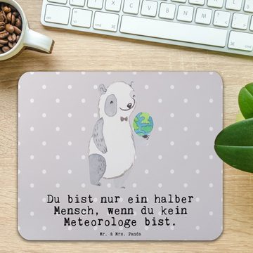 Mr. & Mrs. Panda Mauspad Meteorologe Herz - Grau Pastell - Geschenk, Computer zubehör, Büroaus (1-St), Made in Germany