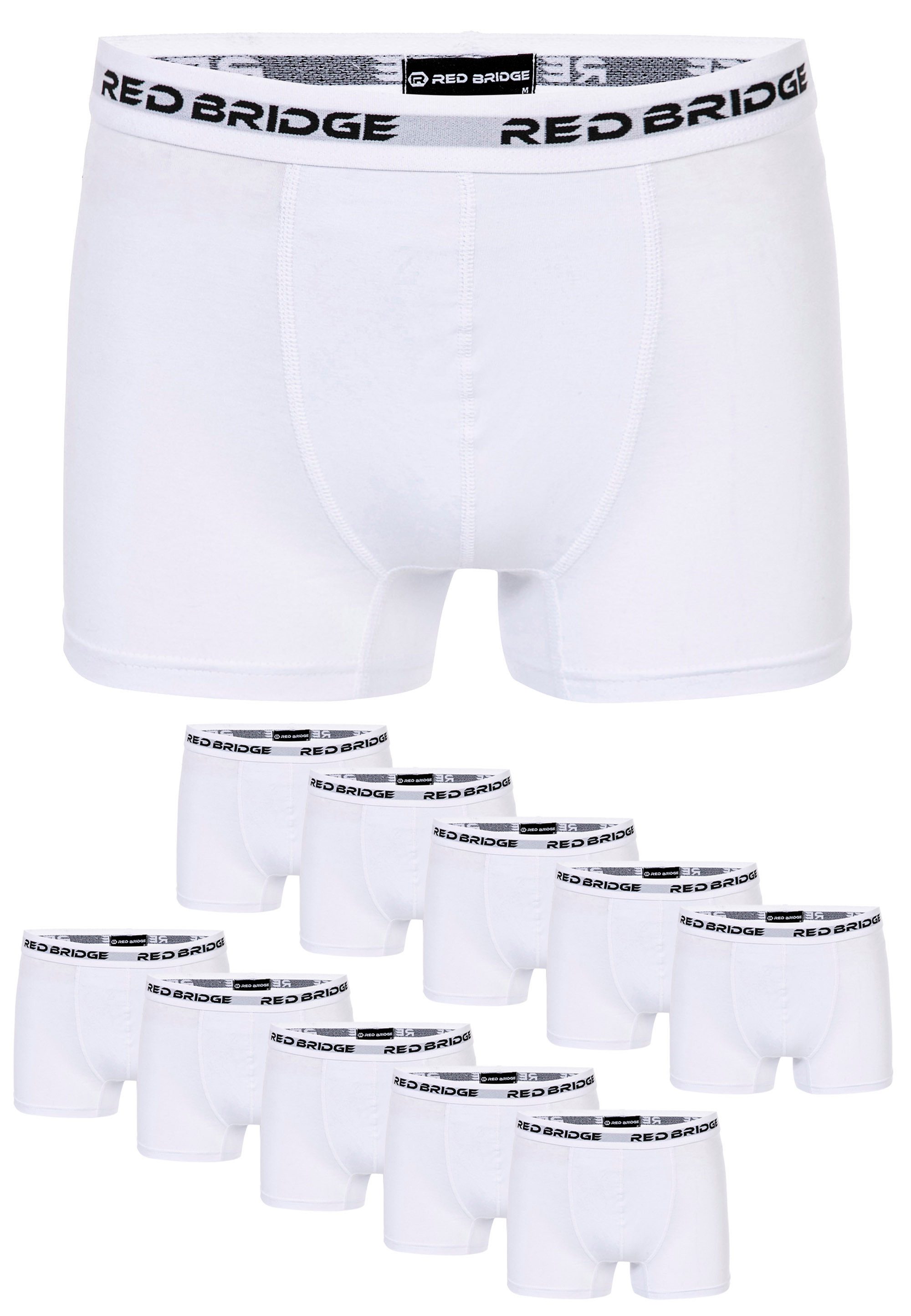 RedBridge Boxershorts 10er-Pack Bequeme Unterwäsche mit elastischem Bund (Set, 10er-Pack)