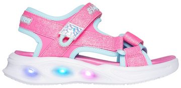 Skechers Kids SOLA GLOW SANDAL Sandale, Sommerschuh, Klettschuh, Sandalette, mit Glitzer und Blinkfunktion