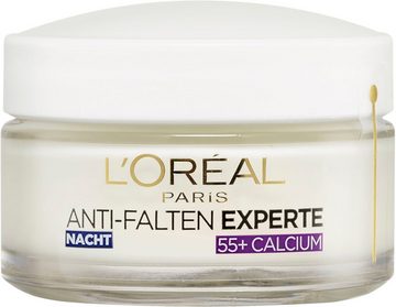 L'ORÉAL PARIS Nachtcreme Anti-Falten-Expert Calcium 55+ Nachtpflege, mit Calcium