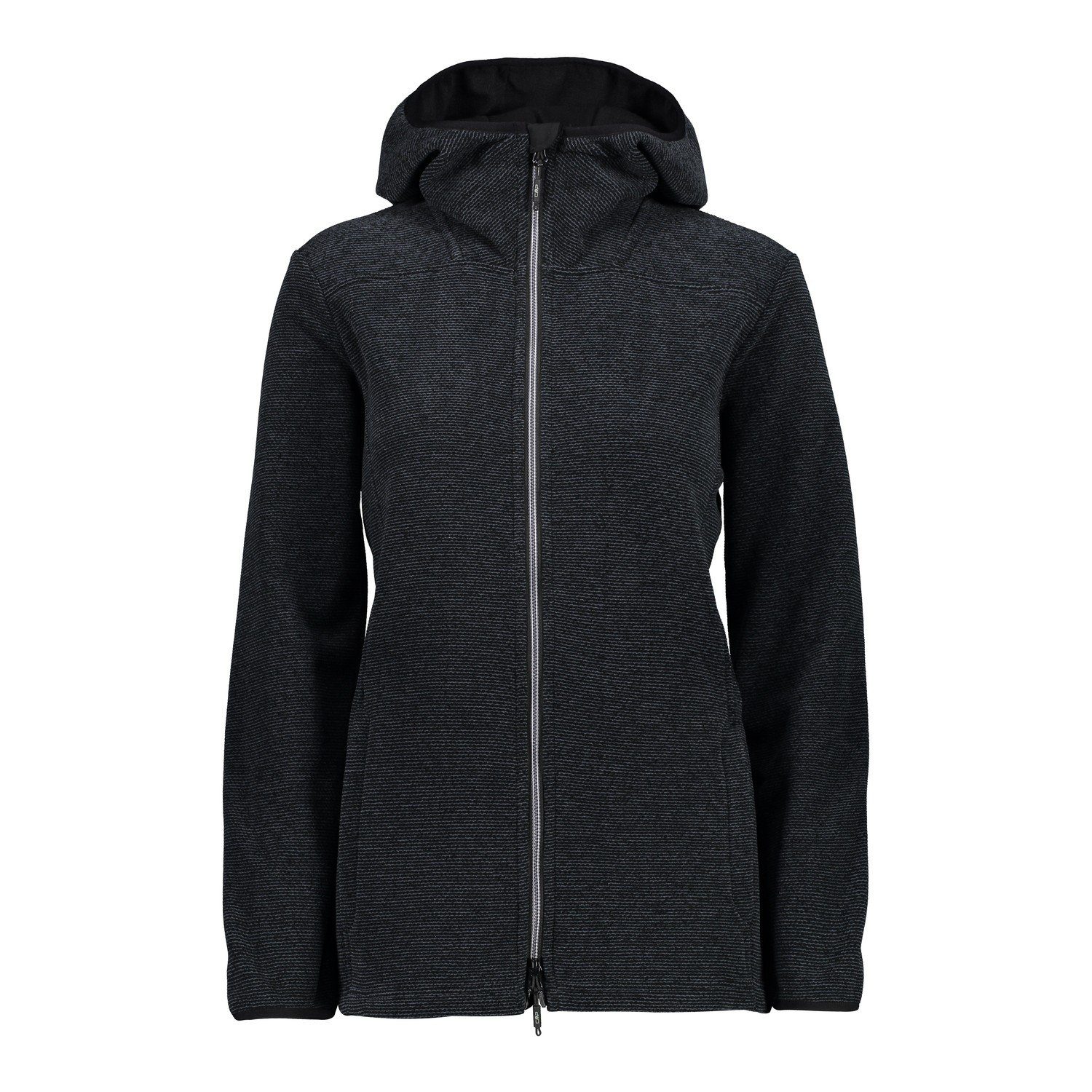 CMP Damen Strick Fleece Jacke – Kuschelige Fleecejacke Ohne Kapuze In Melange-Optik