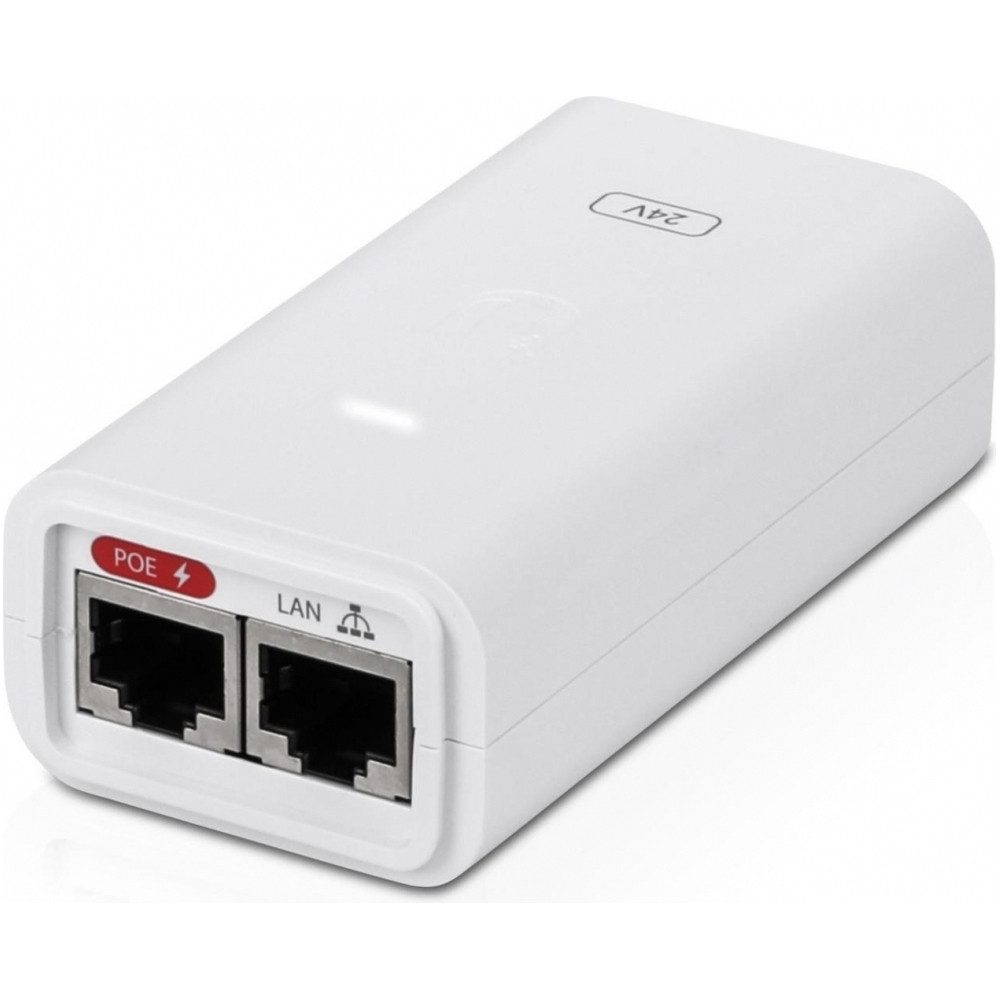 Ubiquiti Networks Ubiquiti POE Injector 24V, 7W, Gigabit - Netzteil. Netzteil (Gigabit-LAN-Port mit Überspannungsschutz und Remote-Reset-Funktion)