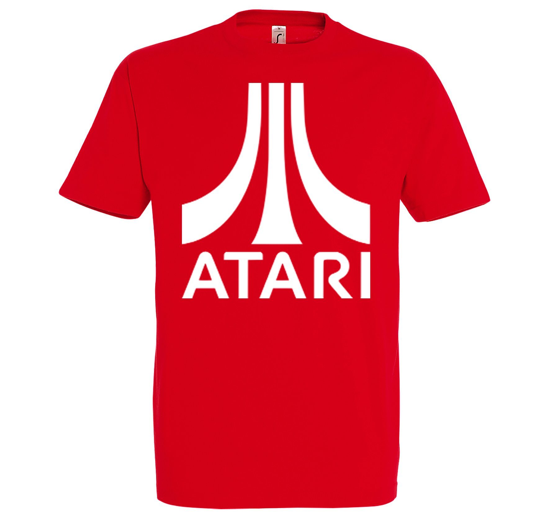 Youth Designz T-Shirt Atari Herren T-Shirt mit tredigem Frontprint Rot