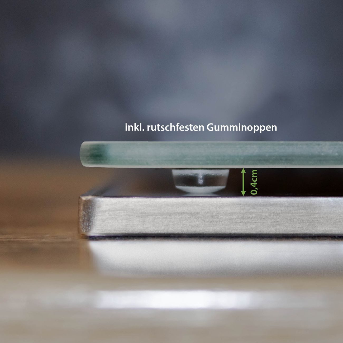 banjado Herd-Abdeckplatte einteilig aus Glas mit Motiv Schwarze Steine, (gehärtet, 1 tlg., inkl. selbstklebende Gummifüßchen) – Bild 5 von 5