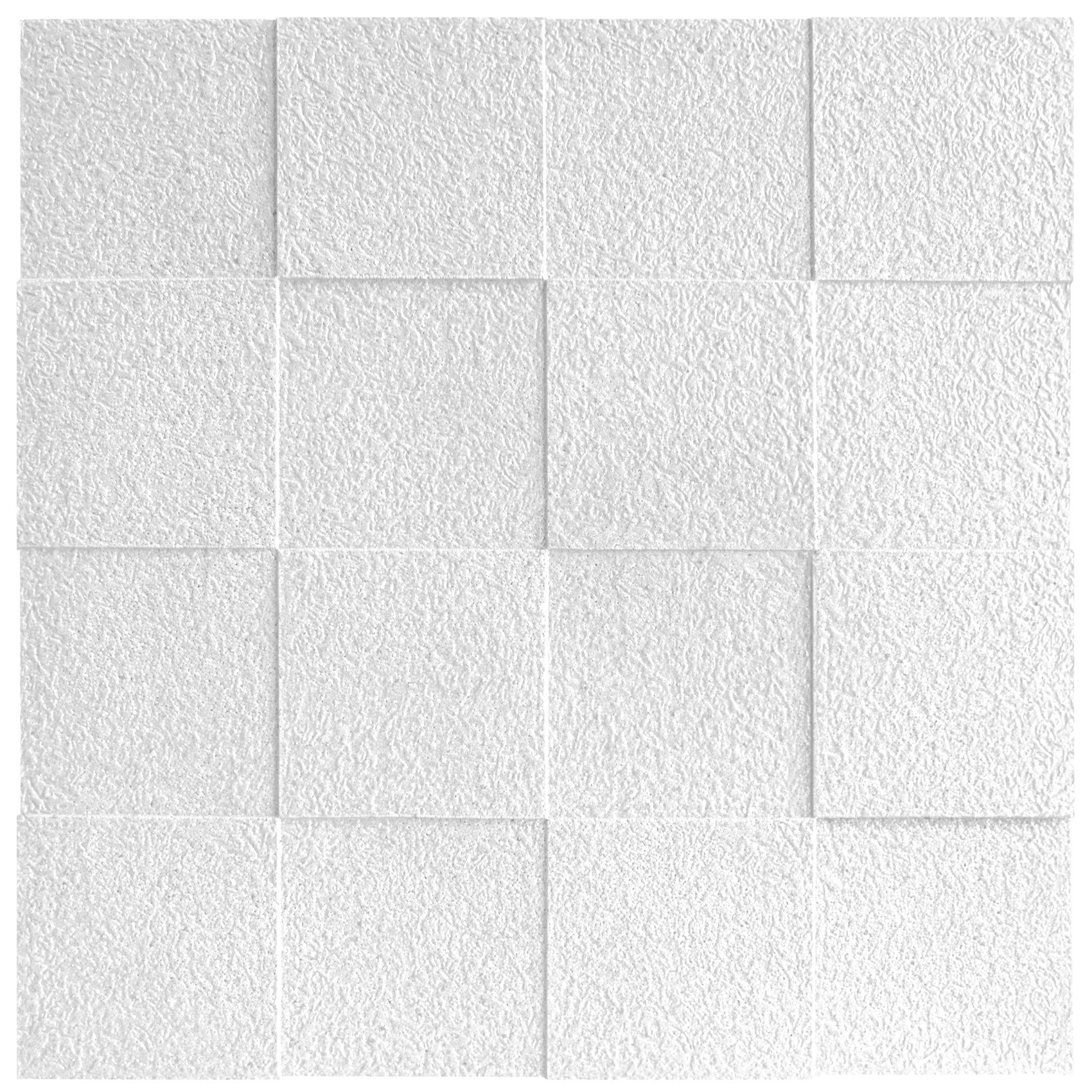 marbet design 3D Wandpaneel, (3D Wandpaneele Styropor Paneele weiß 50x50cm Wandverkleidung (1m) Dekor 3D Wanddeko Wandpaneel Styroporplatte)