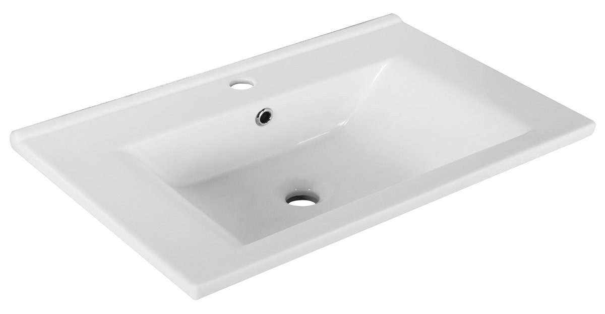 Aqualine Waschtisch ZUNO 65 Keramik-Waschtisch 65x45cm, weiß, Aqualine-9065